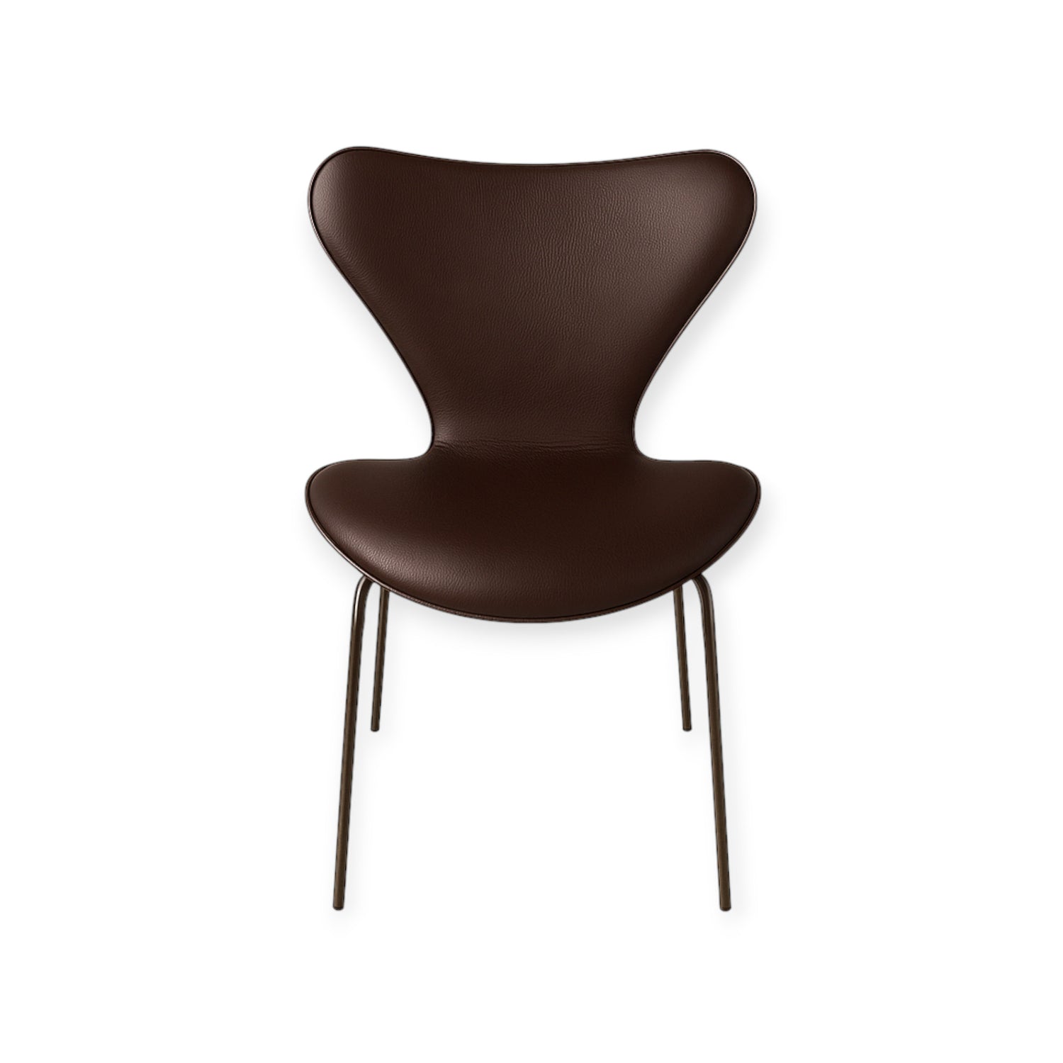 Capa completa para cadeira Arne Jacobsen 3107 em couro marrom escuro