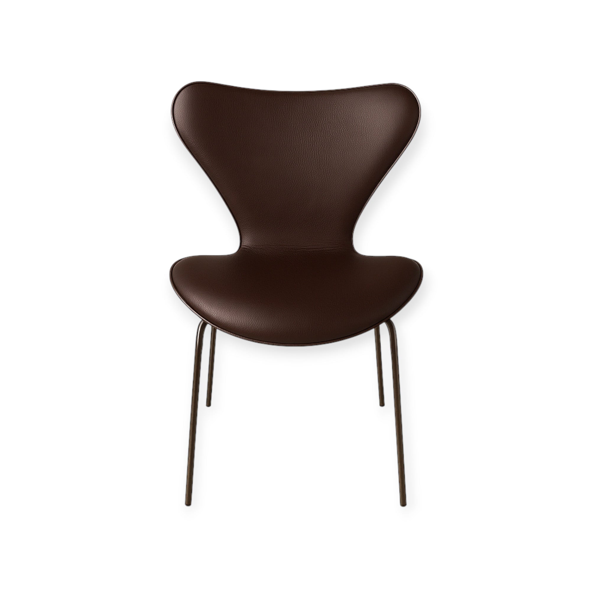 Capa completa para cadeira Arne Jacobsen 3107 em couro marrom escuro