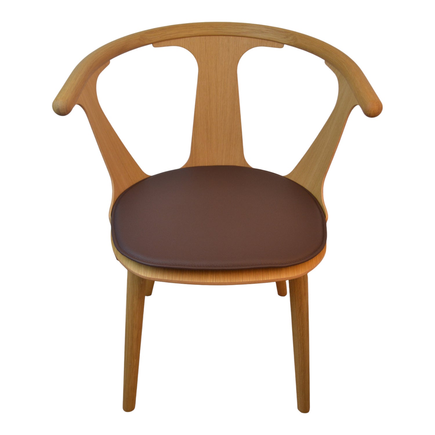 Almofada de luxo para & Tradition Sk1 entre cadeira em - couro marrom escuro