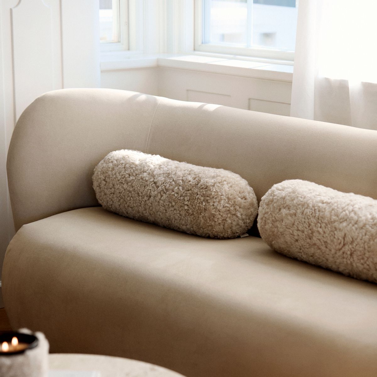 Almofada de reforço | Pêlo curto | Nova Zelândia | Ø20xL52 cm