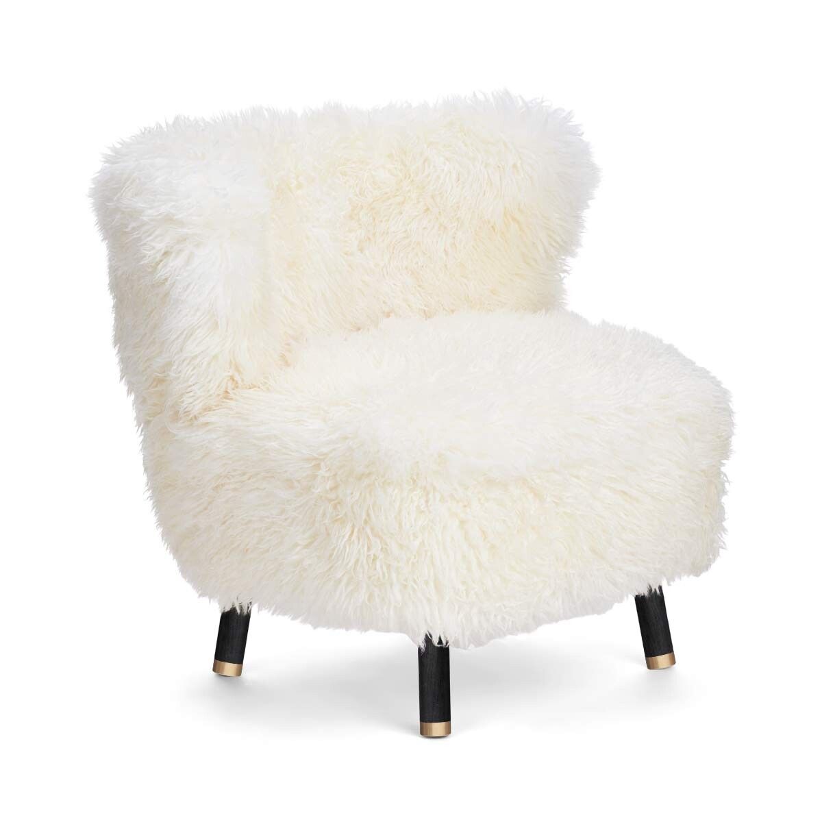Cadeira de lounge Emil | Brass | Long -Haired