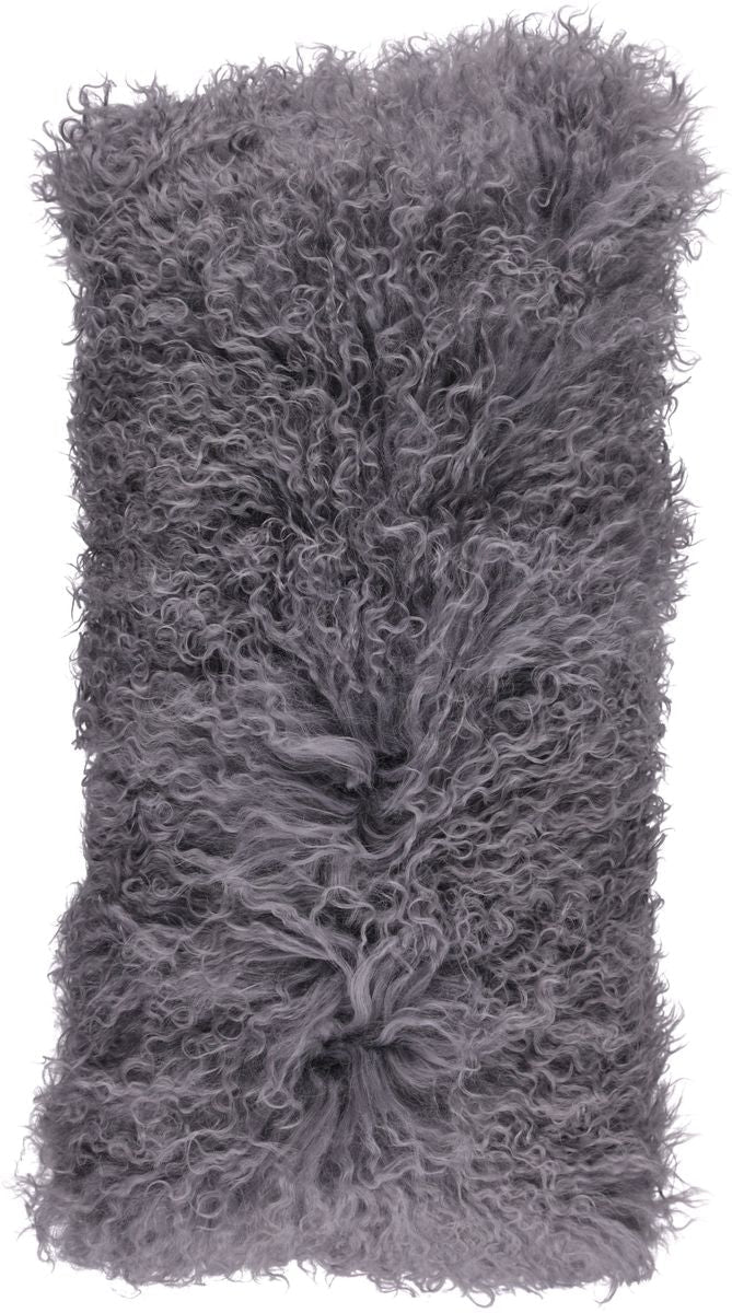 Almofada de pele de cordeiro | Encaracolado | Tibete | 28x56cm