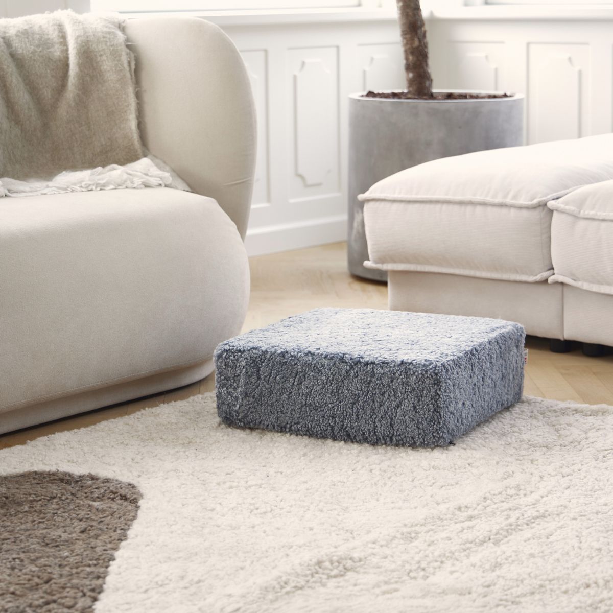 Puf | Pêlo curto | Nova Zelândia | 40x40x13cm