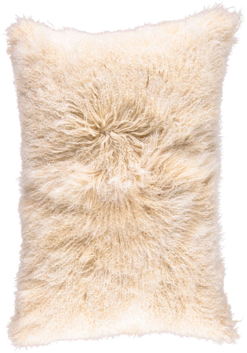 Almofada de pele de cordeiro | Encaracolado | Tibete | 60x90cm
