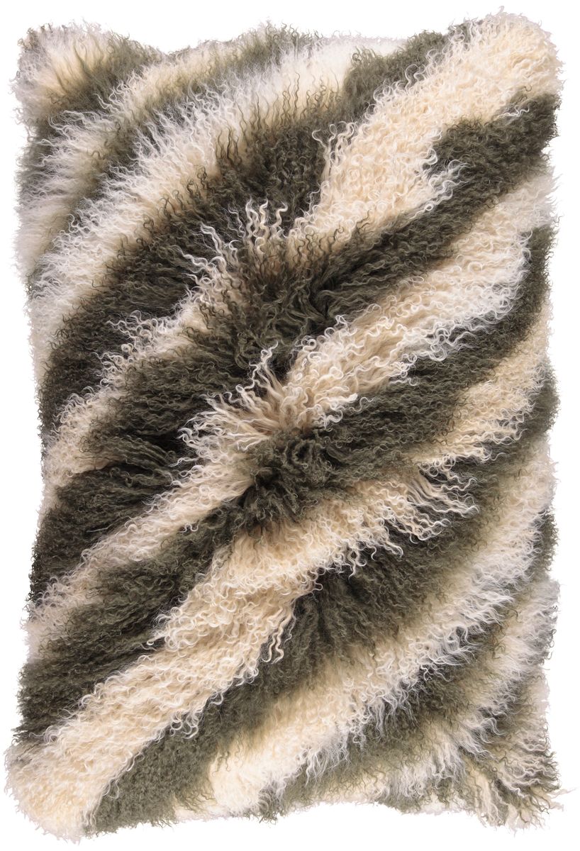 Almofada de pele de cordeiro | Encaracolado | Tibete | 60x90cm