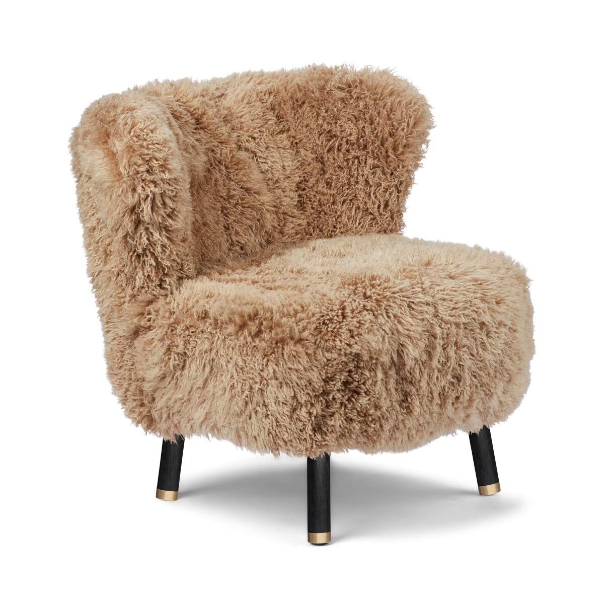 Cadeira de lounge Emil | Brass | Long -Haired