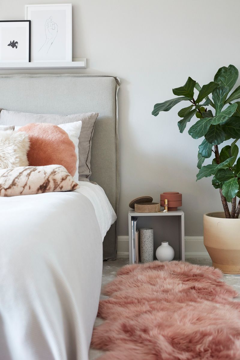 Almofada de pele de cordeiro | Veludo | Mocassim | Dupla Face | Ø45cm e Ø62cm