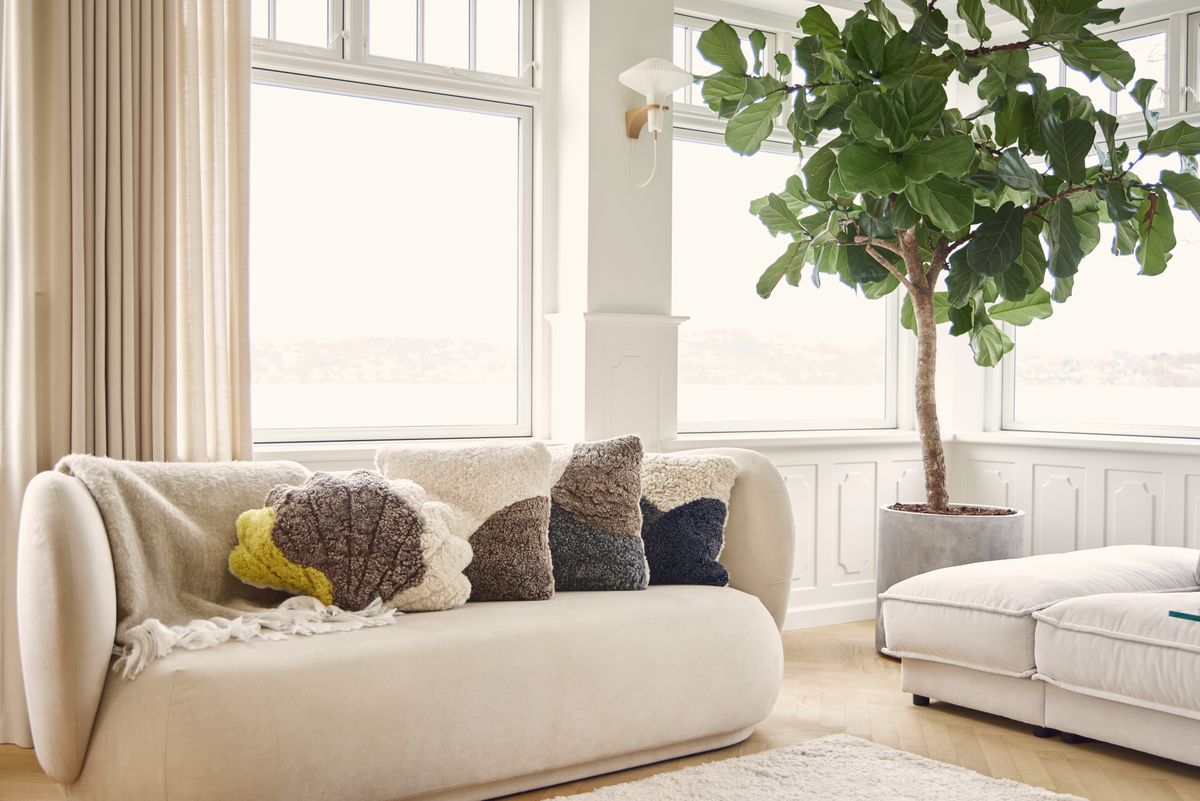 Almofada de pele de cordeiro tricolor | Pêlo curto | Nova Zelândia | Dupla Face | 46x46cm