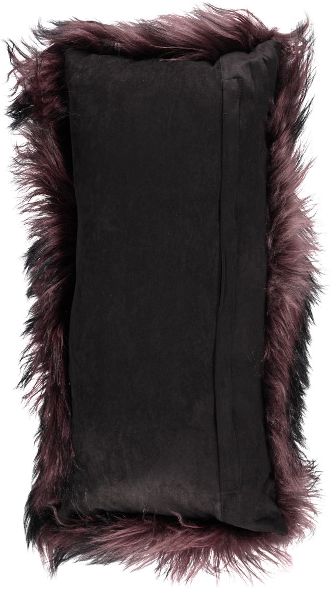 Almofada de pele de cordeiro | Cabelos compridos | Tibete | Caxemira | 28x56cm