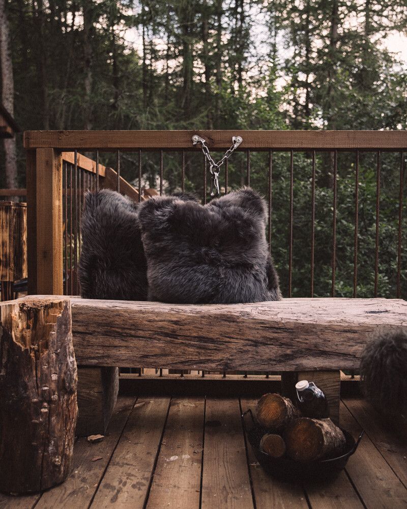 Almofada de pele de cordeiro | Cabelos compridos | Nova Zelândia | Dupla Face | 45x45cm