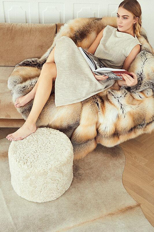 Tapete de Raposa | Parte de trás da caxemira | 70x230cm