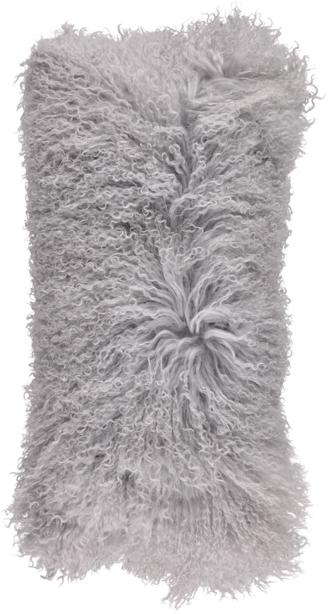 Almofada de pele de cordeiro | Encaracolado | Tibete | 28x56cm