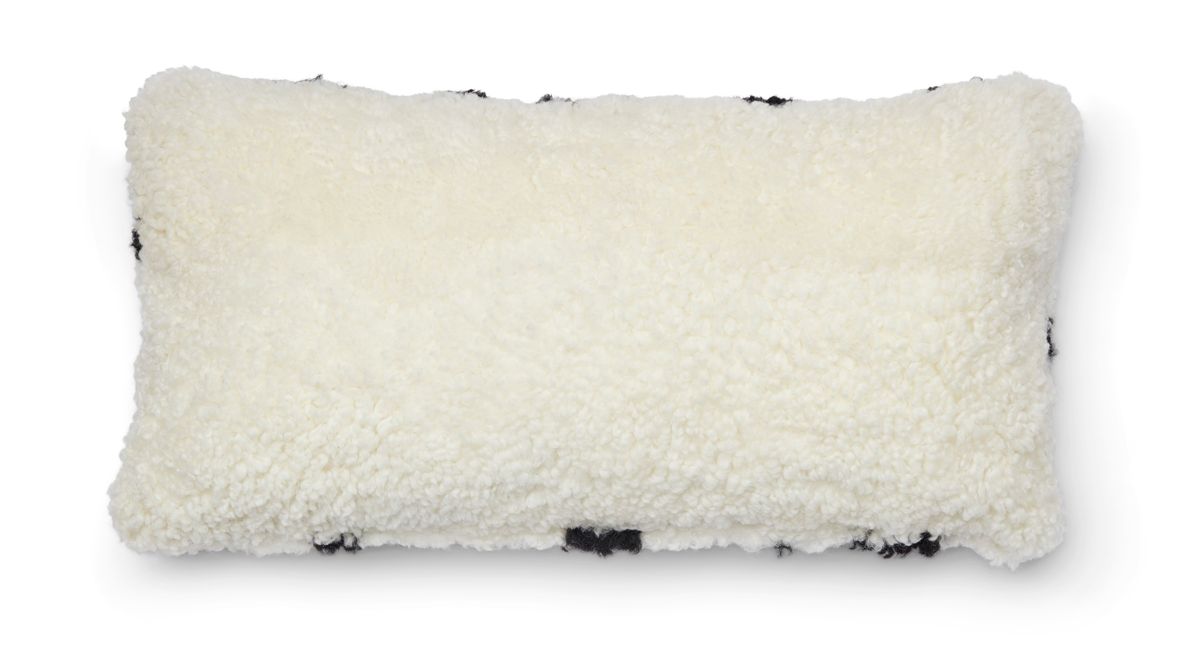 Almofada de pele de cordeiro zebra | Pêlo curto | Nova Zelândia | Dupla Face | 30x60cm