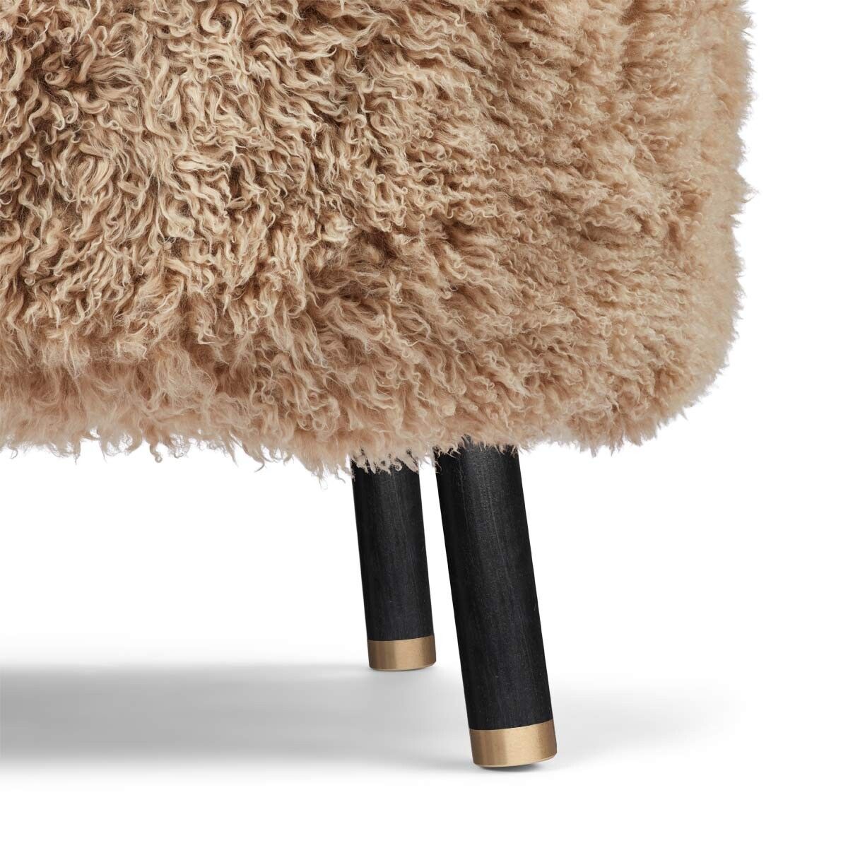 Cadeira de lounge Emil | Brass | Long -Haired