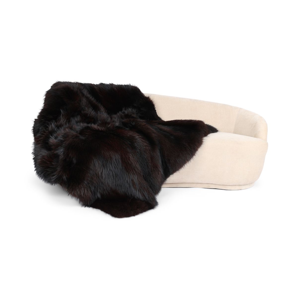 Xadrez raposa premium | Suporte de caxemira | Castanho escuro | 150x150cm