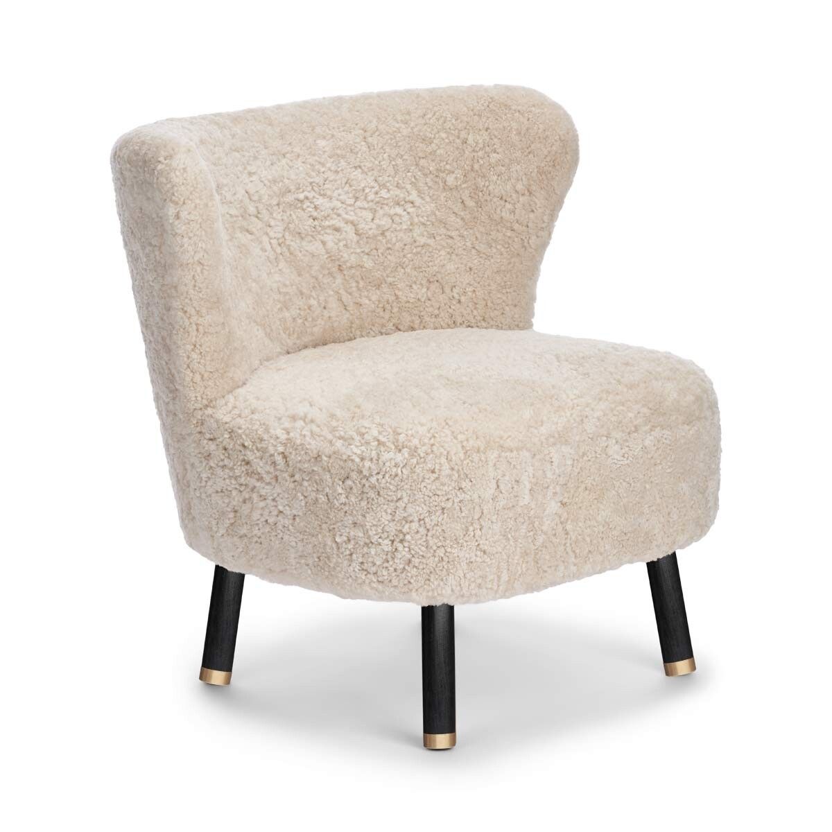 Cadeira de lounge Emil | Brass | Curto -ndado