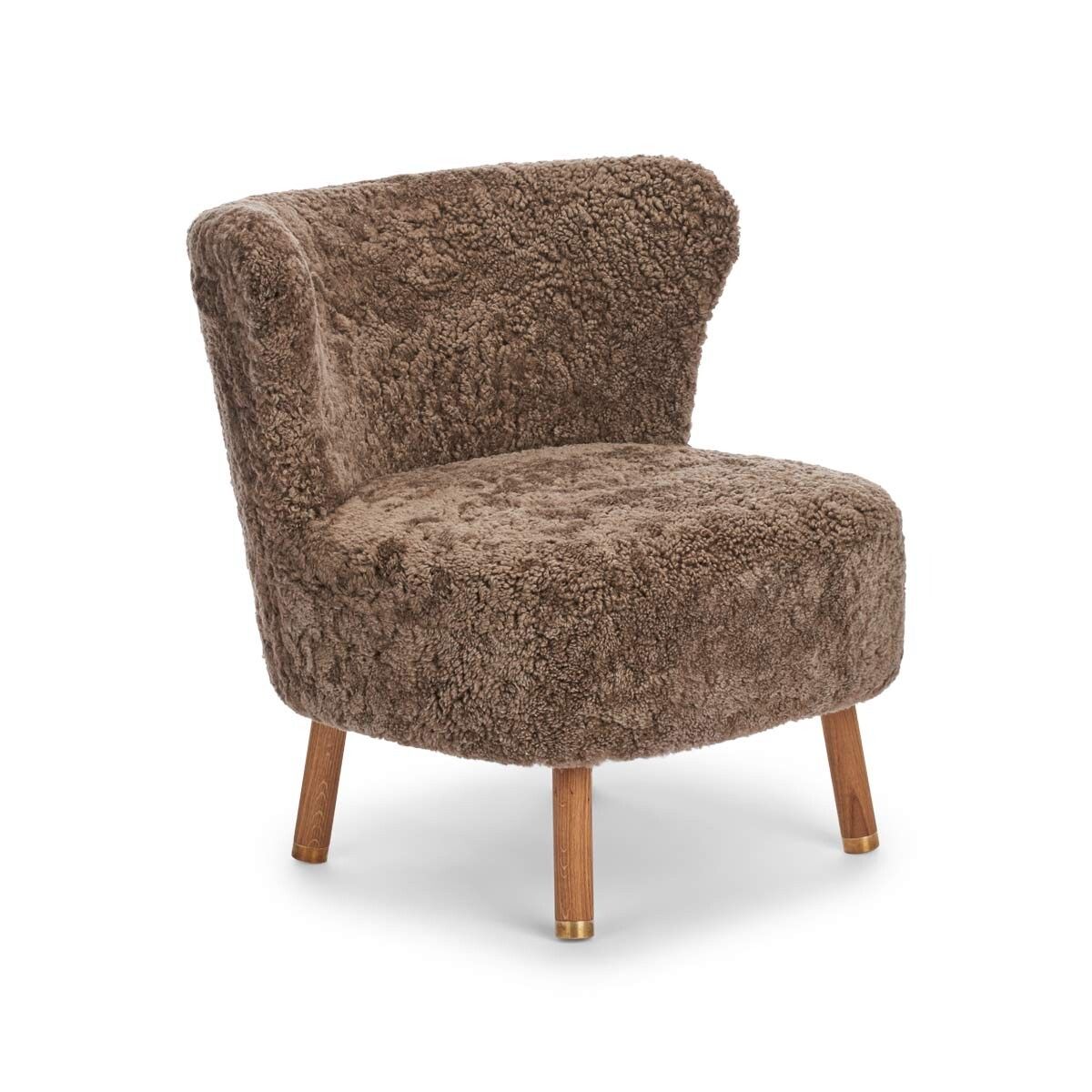 Cadeira de lounge Emil | Brass | Curto -ndado