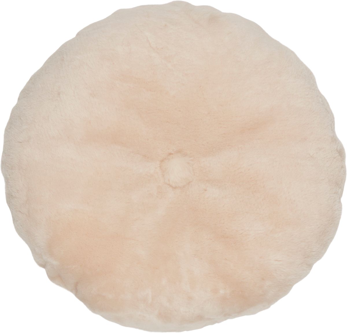 Almofada de pele de cordeiro | Mocassim | Dupla Face | Ø45cm