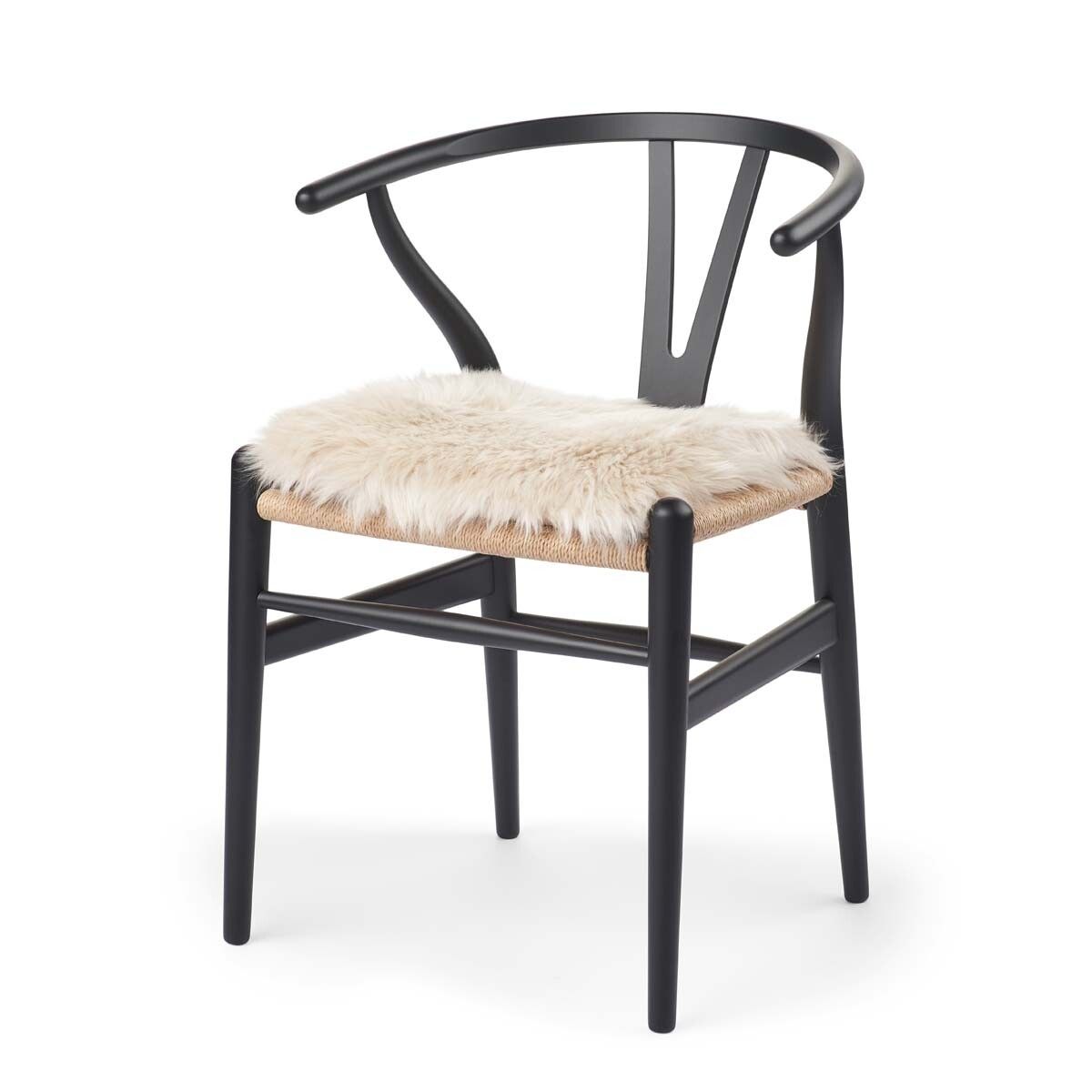 Almofada de assento com enchimento | Cabelos compridos | Nova Zelândia | 37x37cm