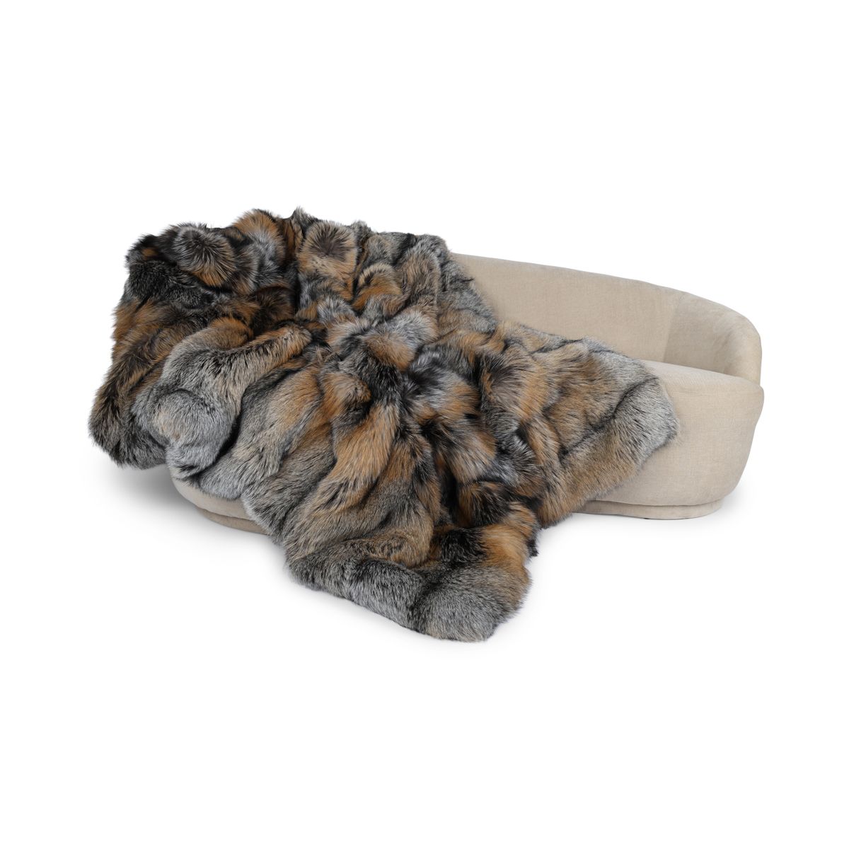 Tapete premium de raposa | Parte de trás da caxemira | Cruz de Ouro | 155x220cm