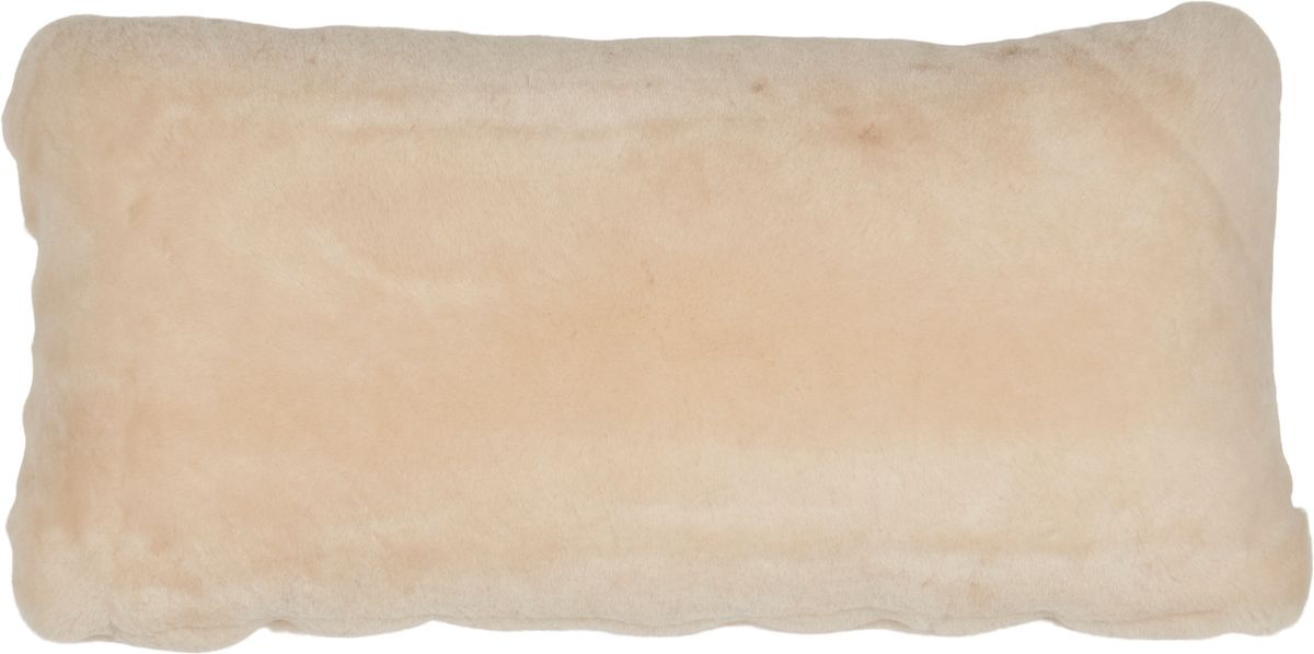 Almofada de pele de cordeiro | Mocassim | Dupla Face | 28x56cm