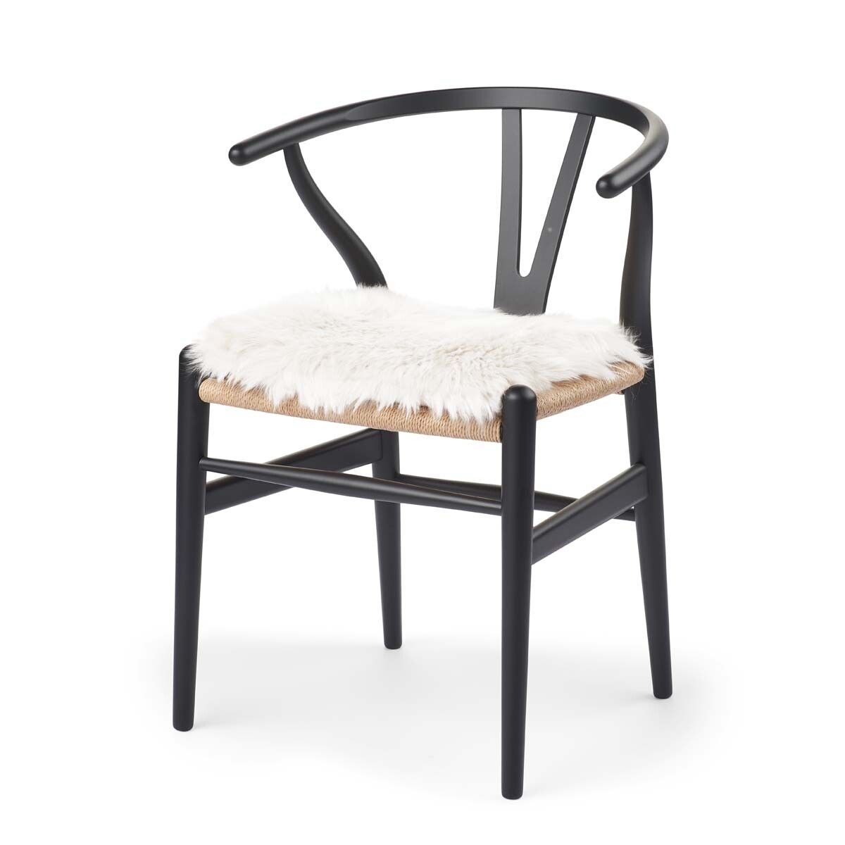 Almofada de assento com enchimento | Cabelos compridos | Nova Zelândia | 37x37cm