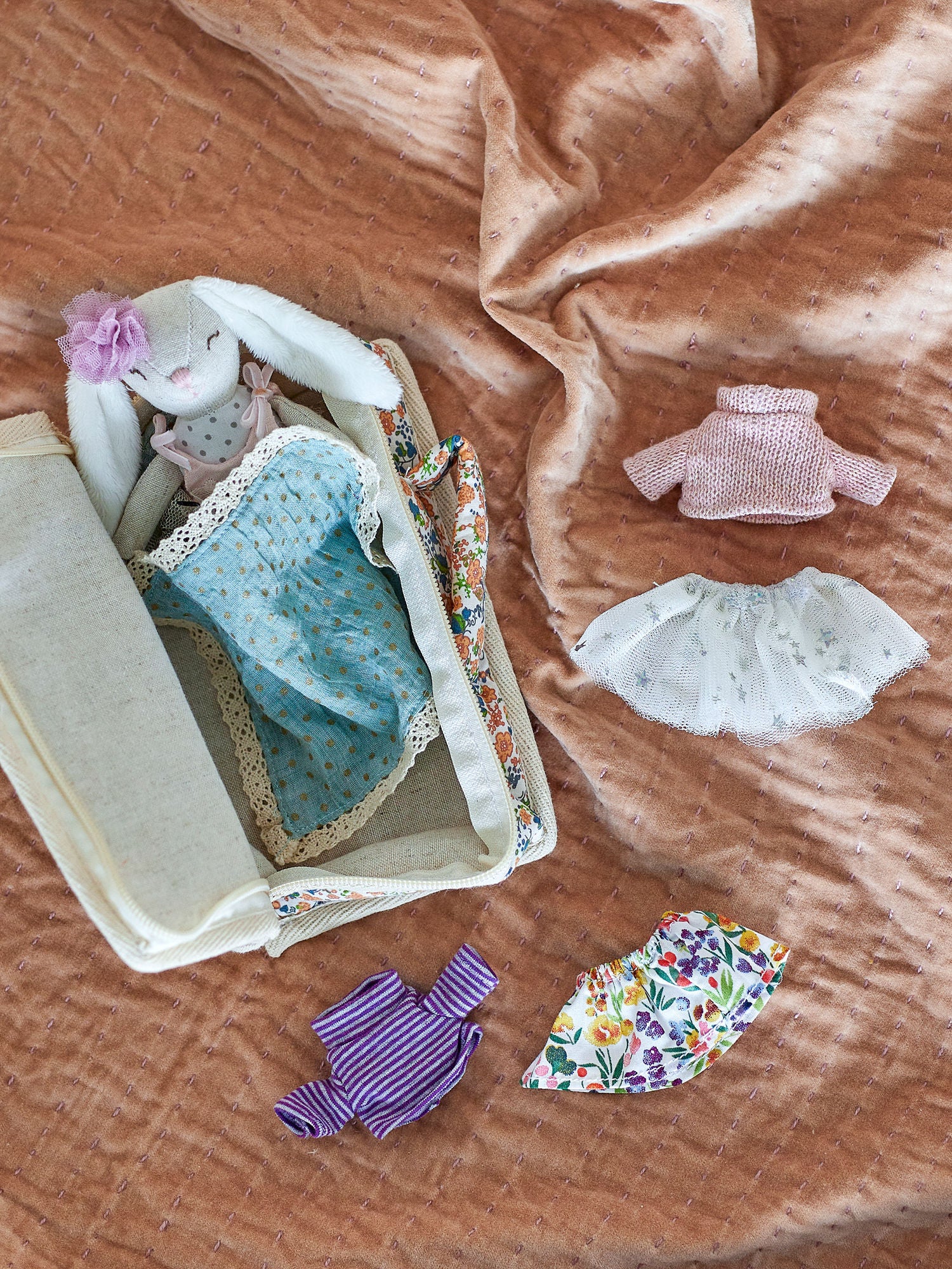 Bloomingville Mini Milly Doll, Brown, poliéster