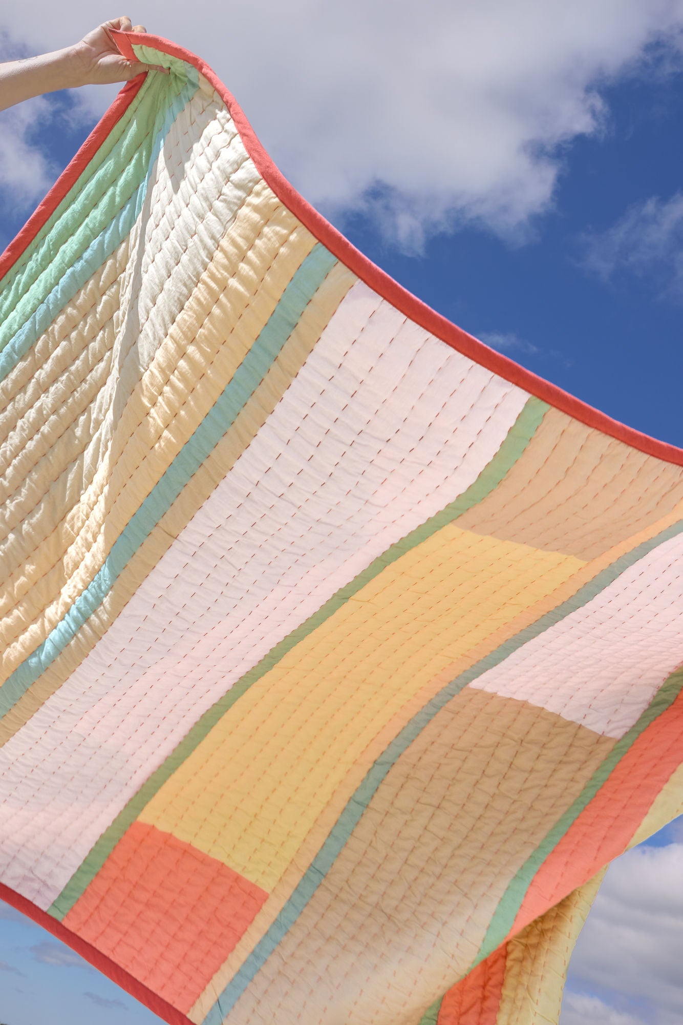 Hübsch Pavilion Bloco xadrez coral/multicolor