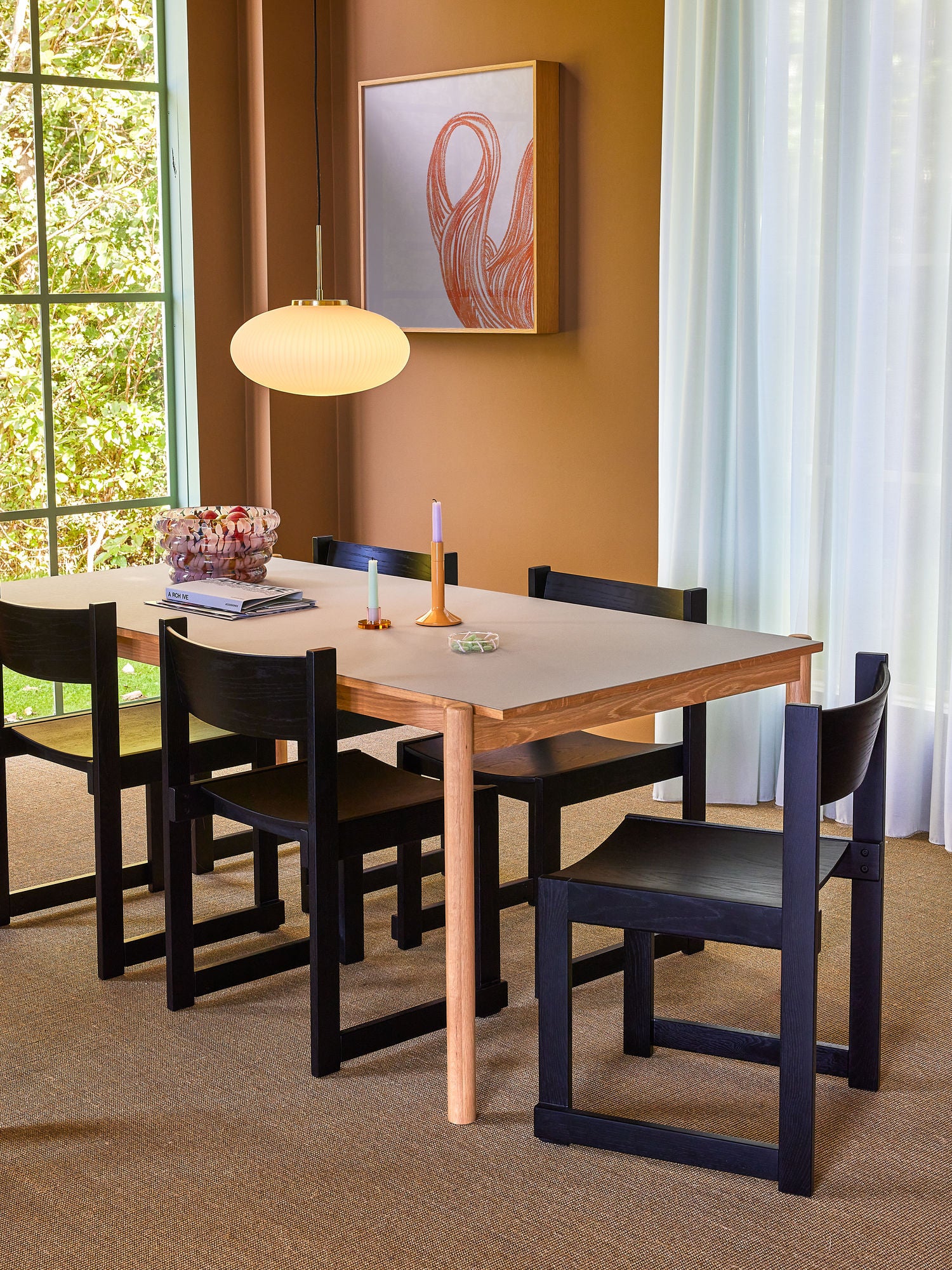 Cadeira de jantar hübsch forma preta