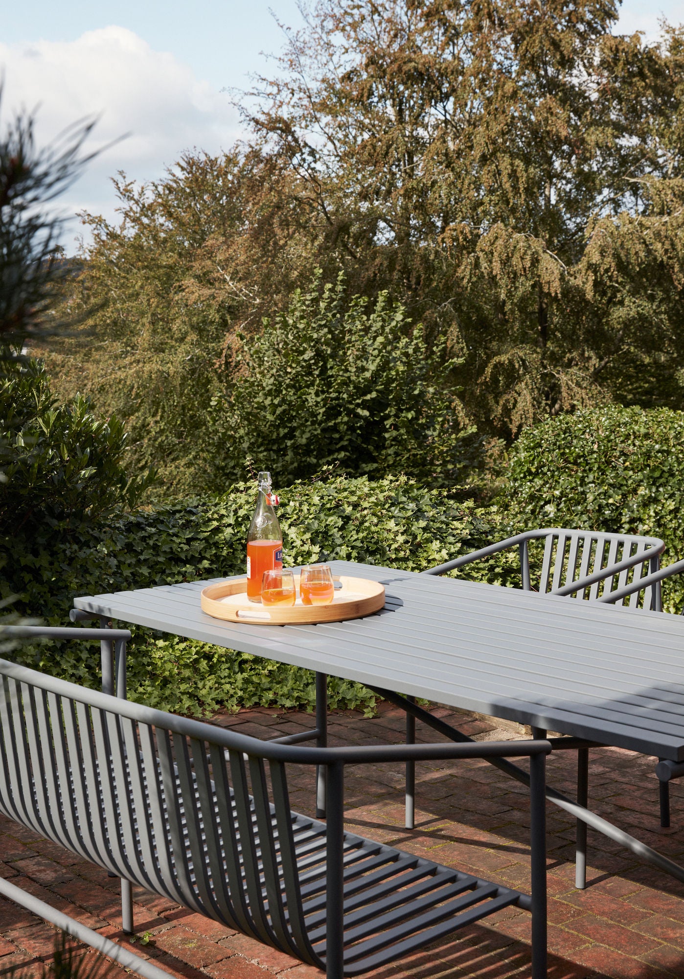 Hübsch Canvas Hills Round Nature (conjunto de 2)