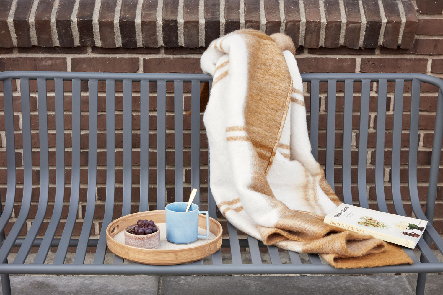 Hübsch Canvas Hills Round Nature (conjunto de 2)