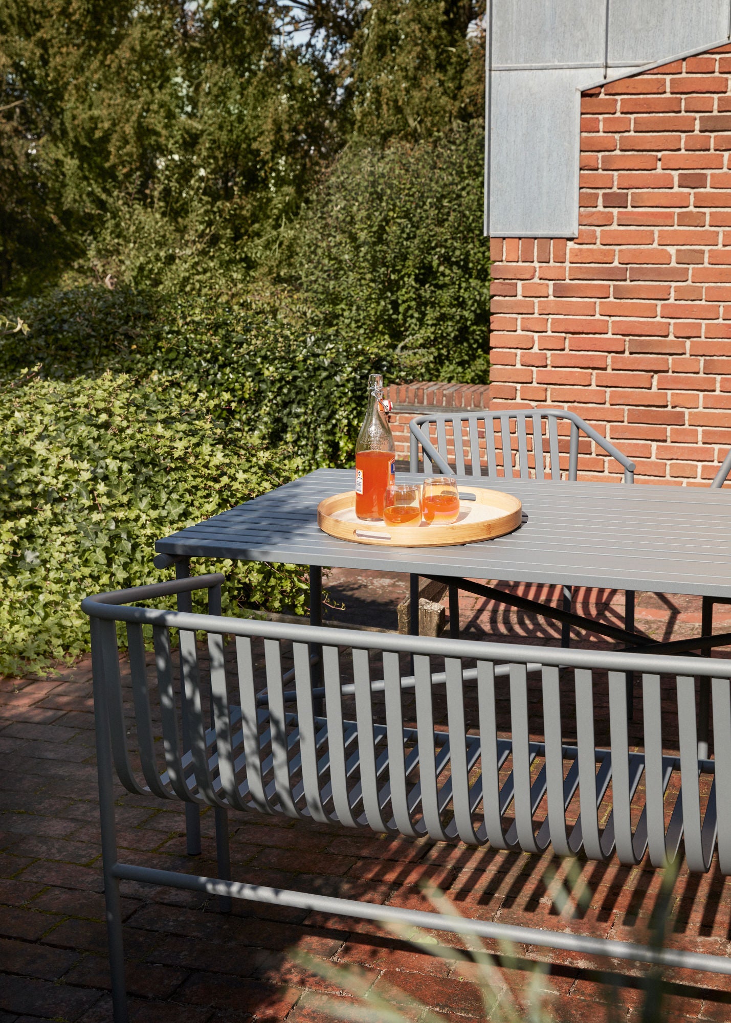 Hübsch Canvas Hills Round Nature (conjunto de 2)