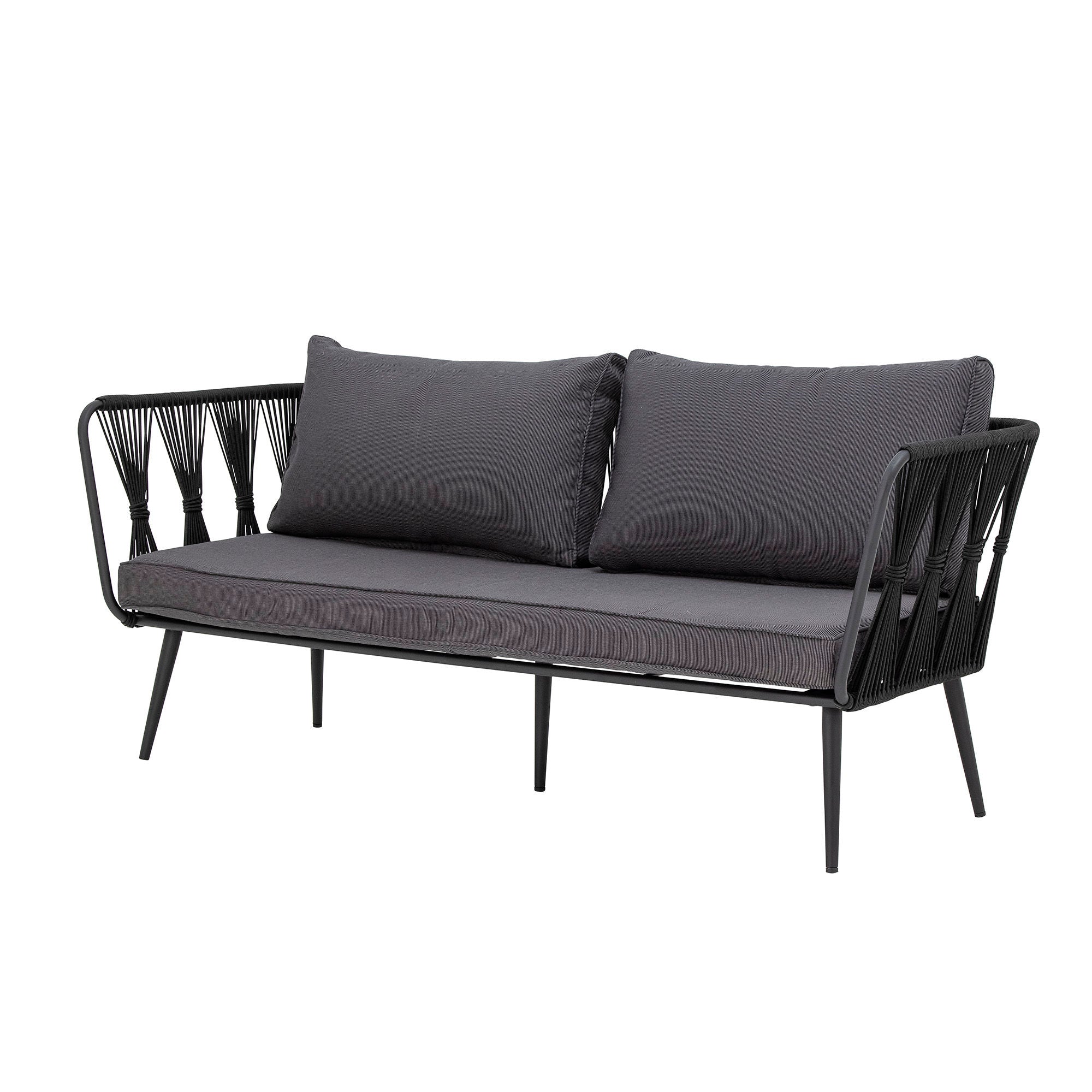 Sofá resistente ao fogo de Bloomingville Pavone, preto, metal