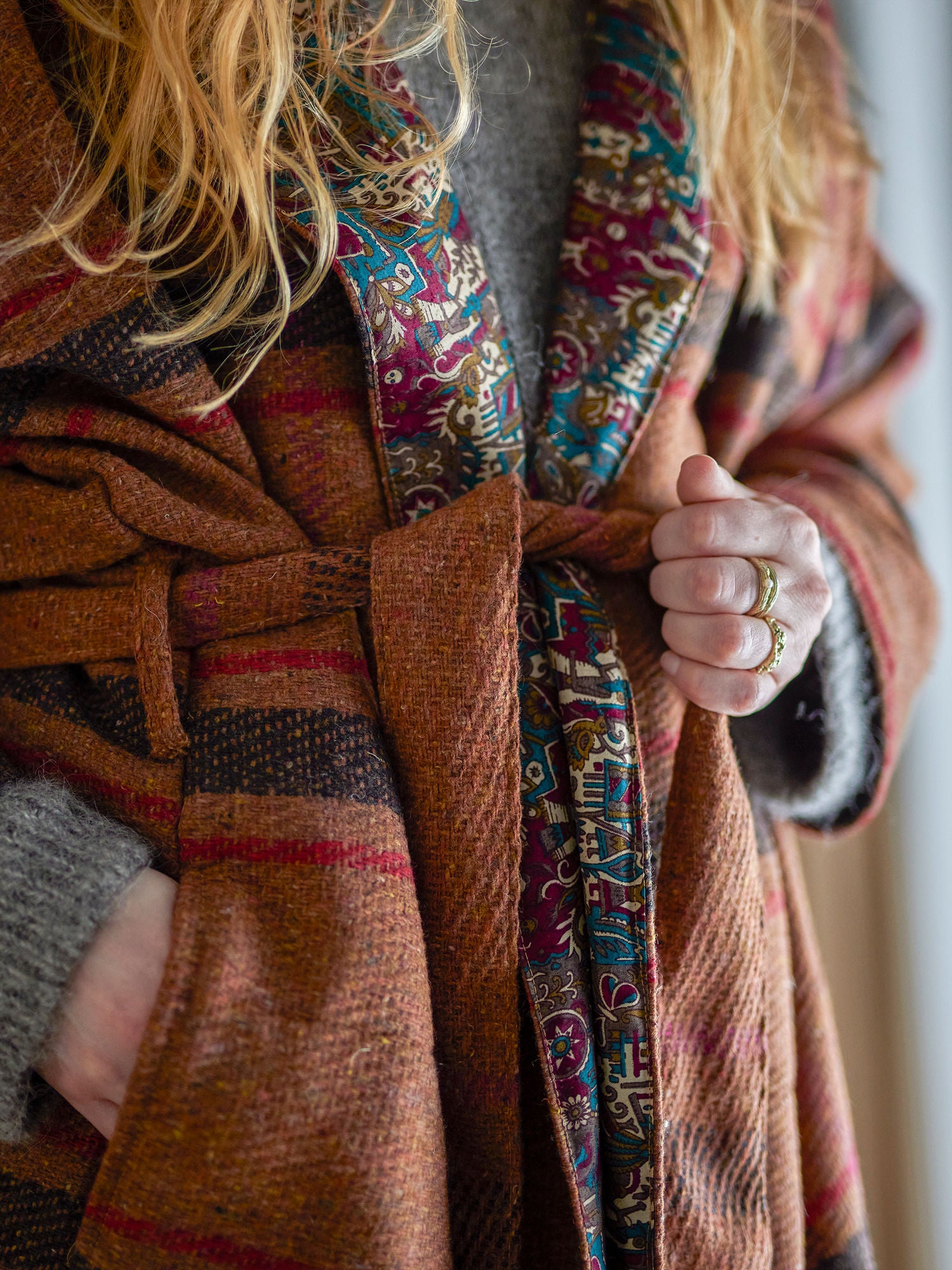 Coleção criativa Rieti Kimono, Brown, Upcycled