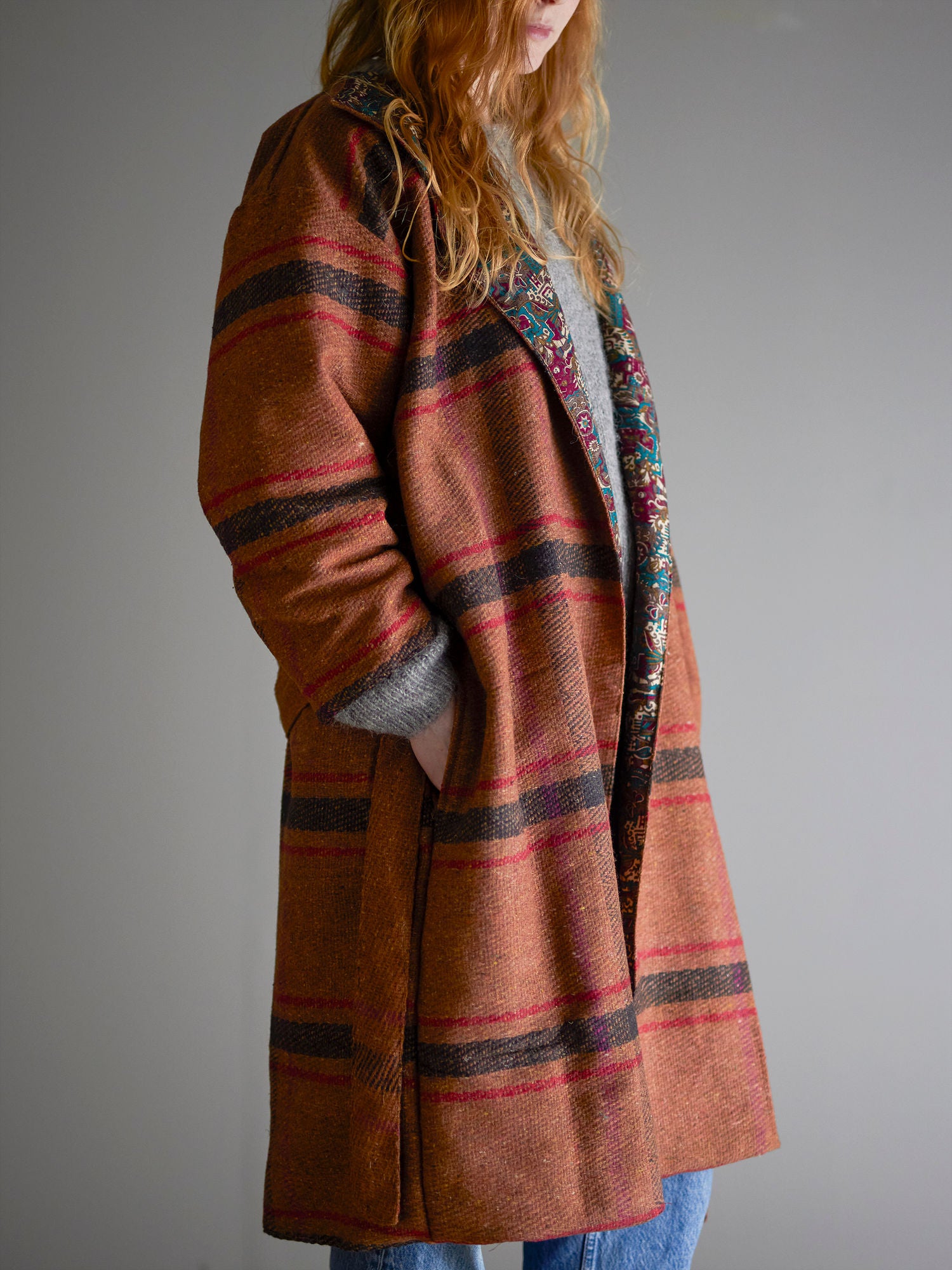 Coleção criativa Rieti Kimono, Brown, Upcycled