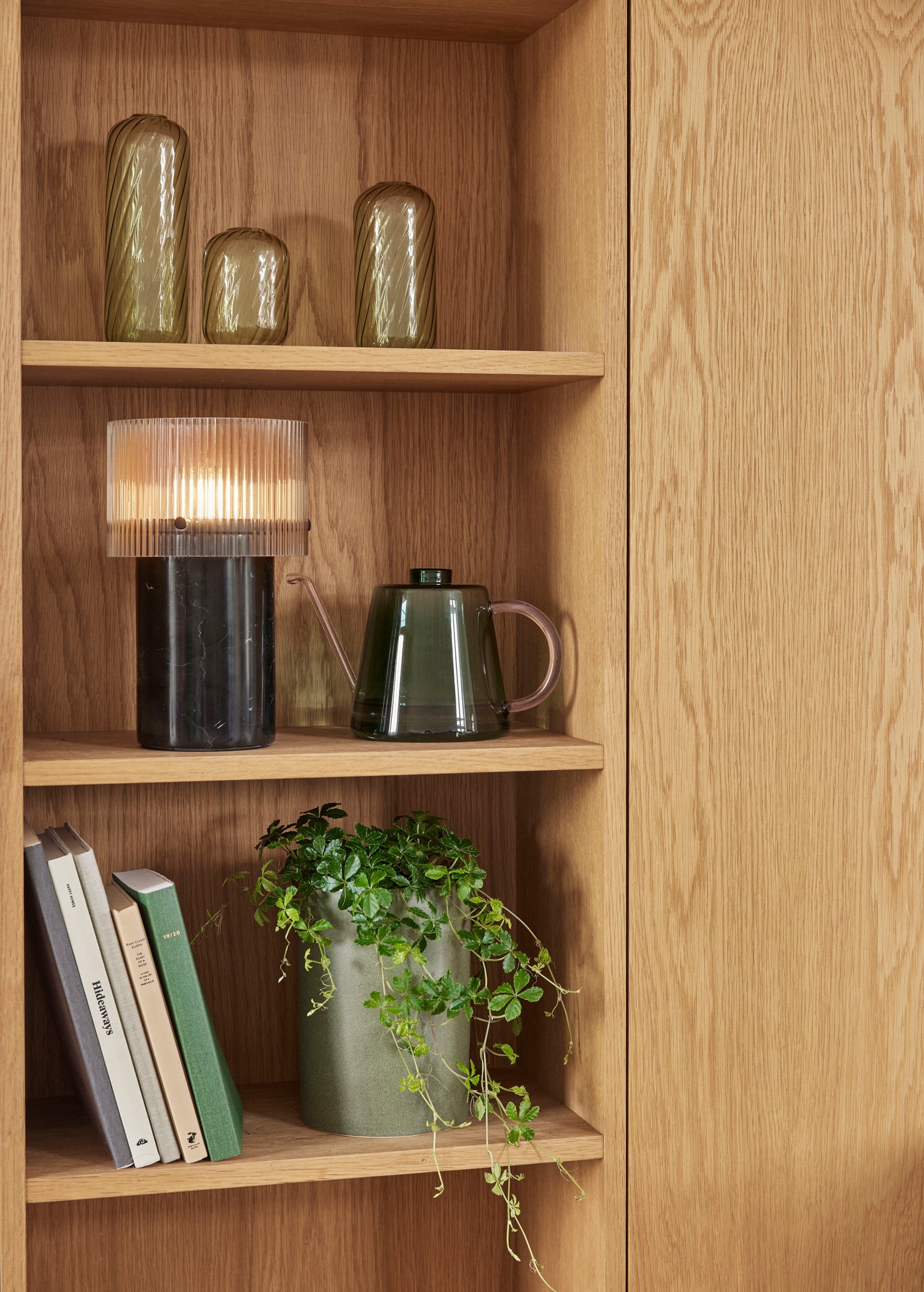 Jarro de água da flora verde escuro - 24x14xh14cm