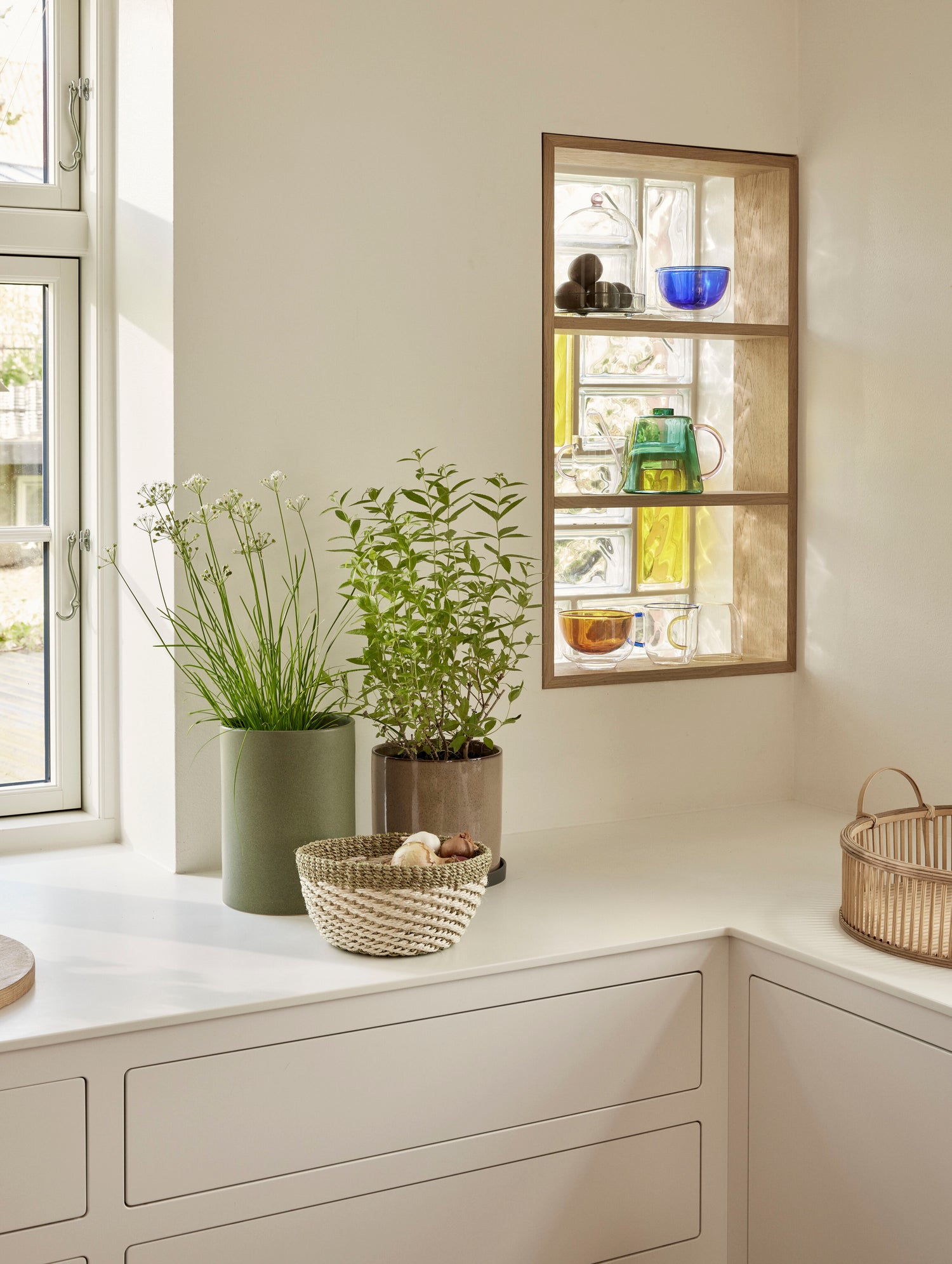 Jarro de água da flora verde escuro - 24x14xh14cm