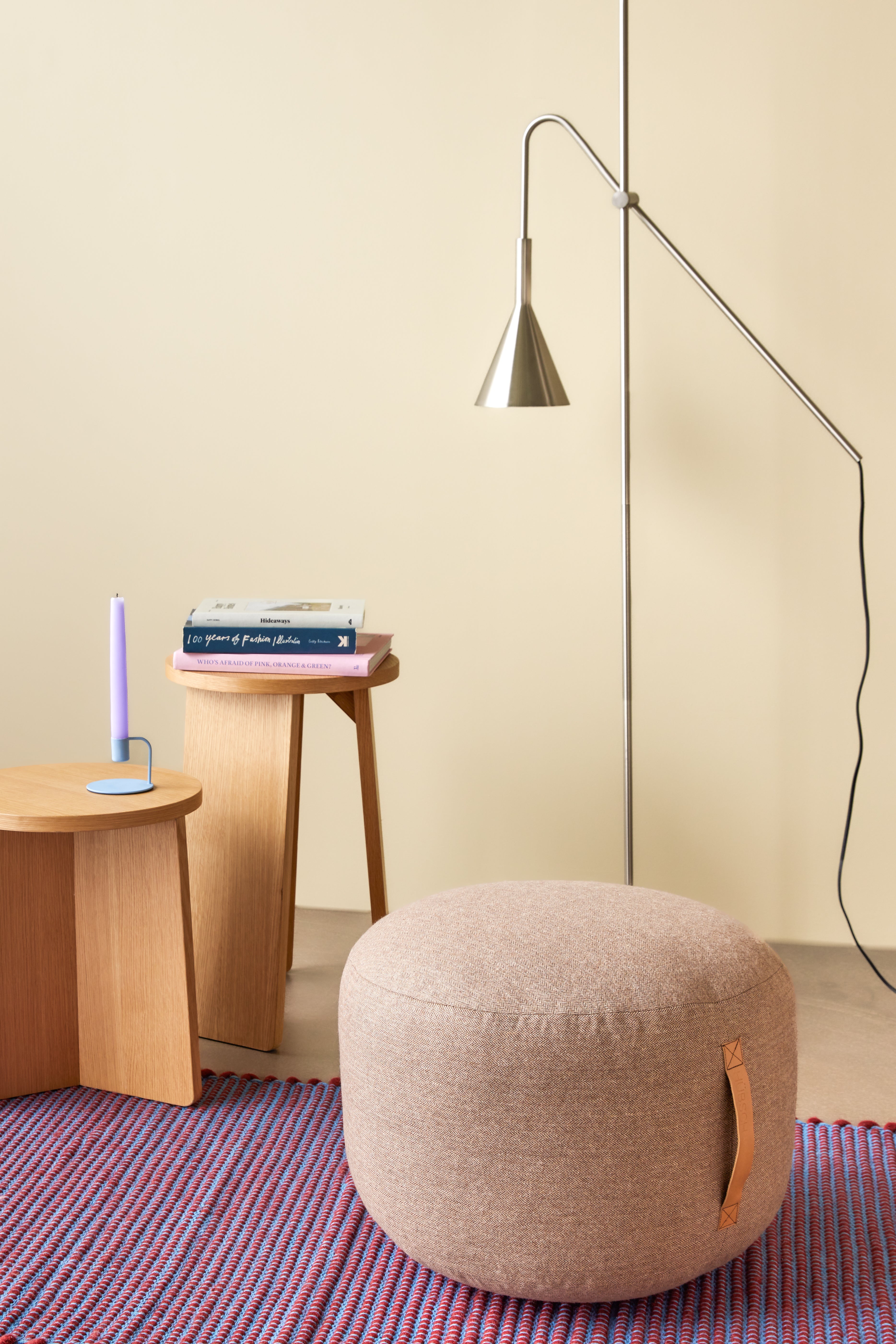 Candeeiro de pé em corda Níquel - 66x167cm, E27