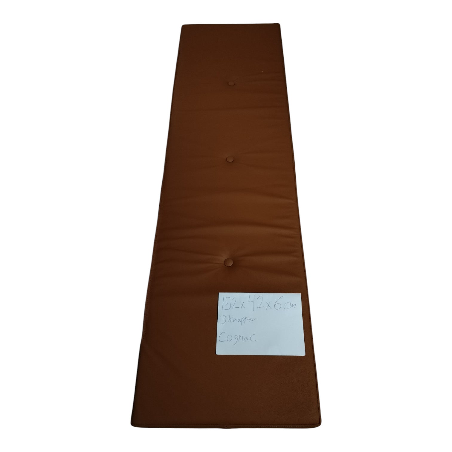 Seção residual - 152x42x6 cm com 3 botões conhaque