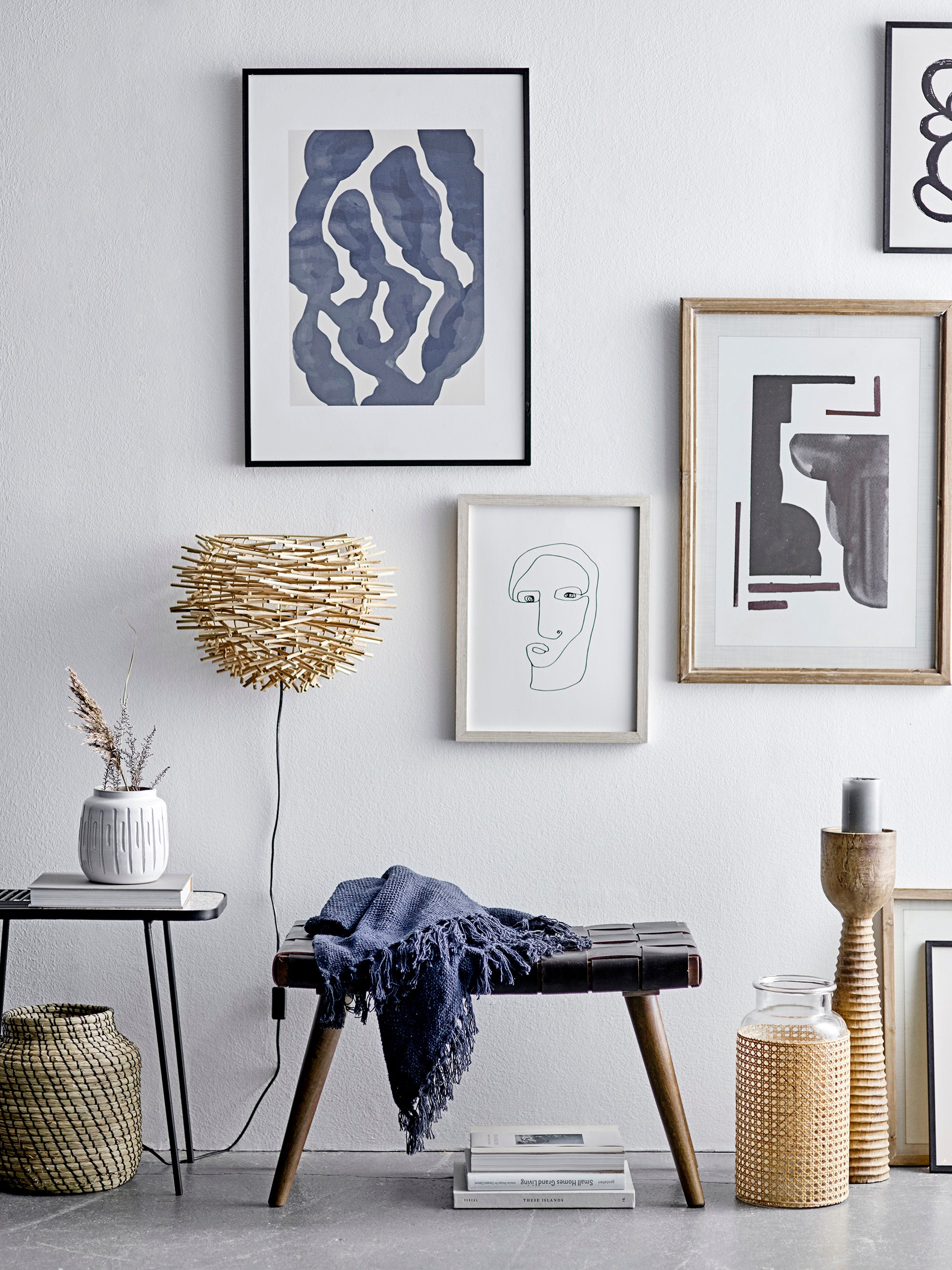 Linda xadrez, azul, algodão reciclado