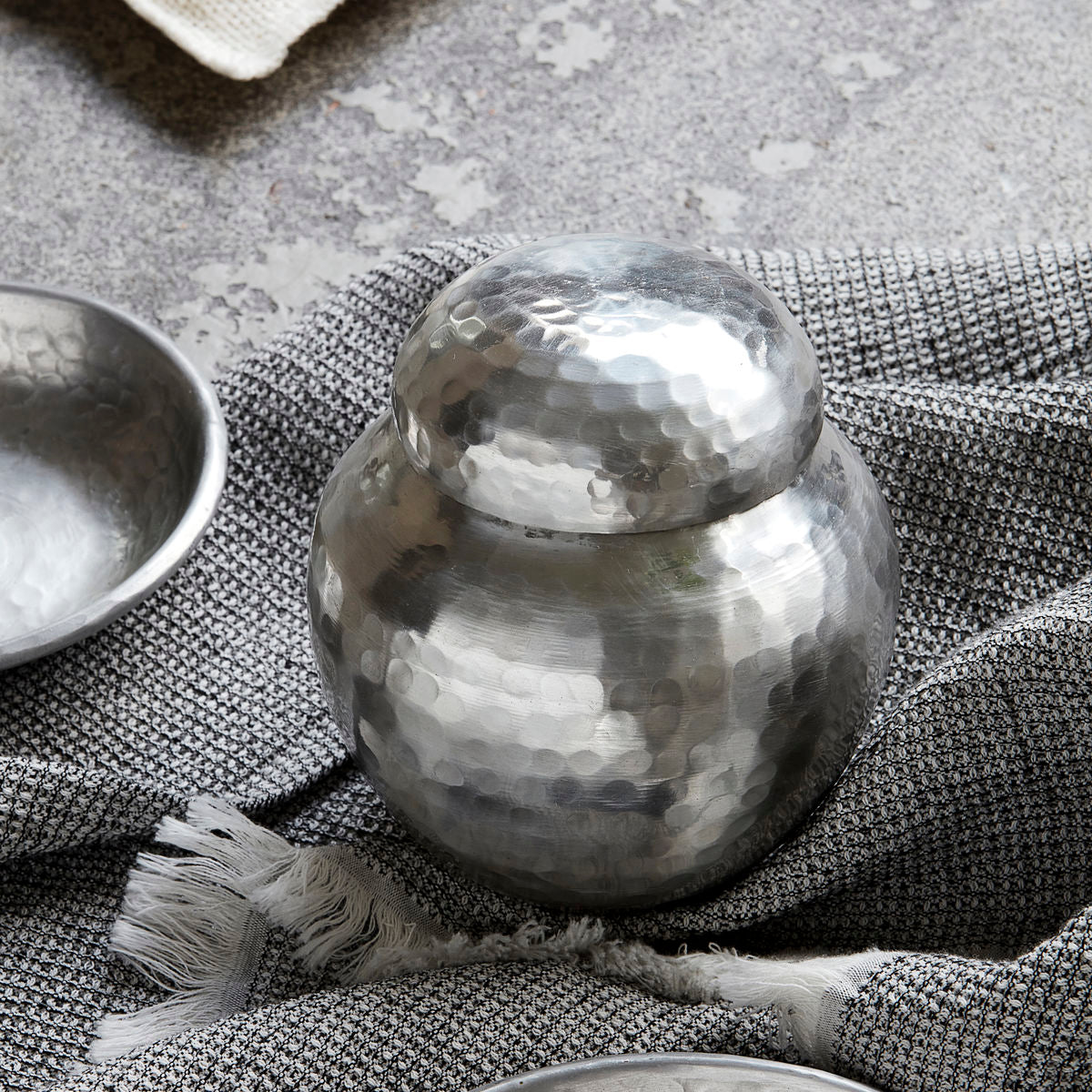 Médico da casa - armazenamento com tampa, galior, acabamento prateado - dia: 11,5 cm