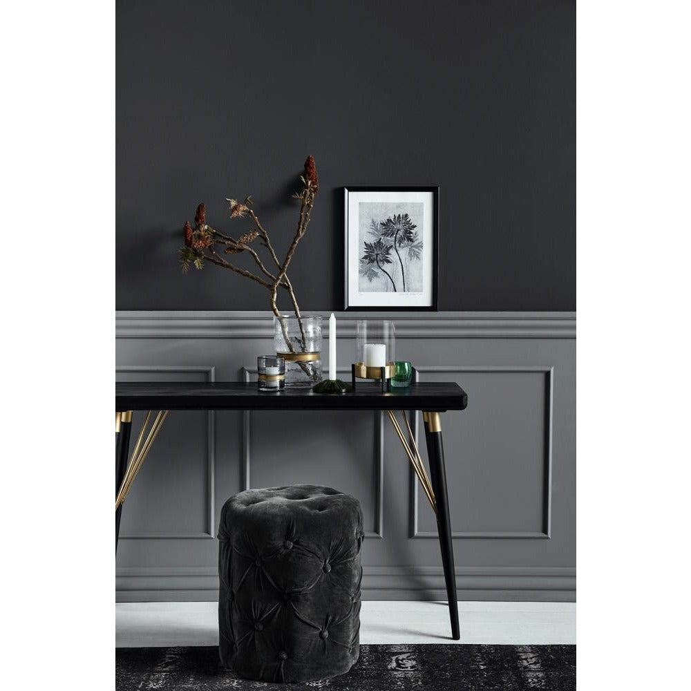 Tabela de console de Liscia em madeira - 120 x 40 cm - acabamento em ouro preto/fosco