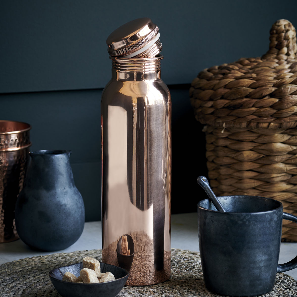 House Doctor-Bottle, Al, Cobre-h: 28 cm, diâmetro: 7,5 cm