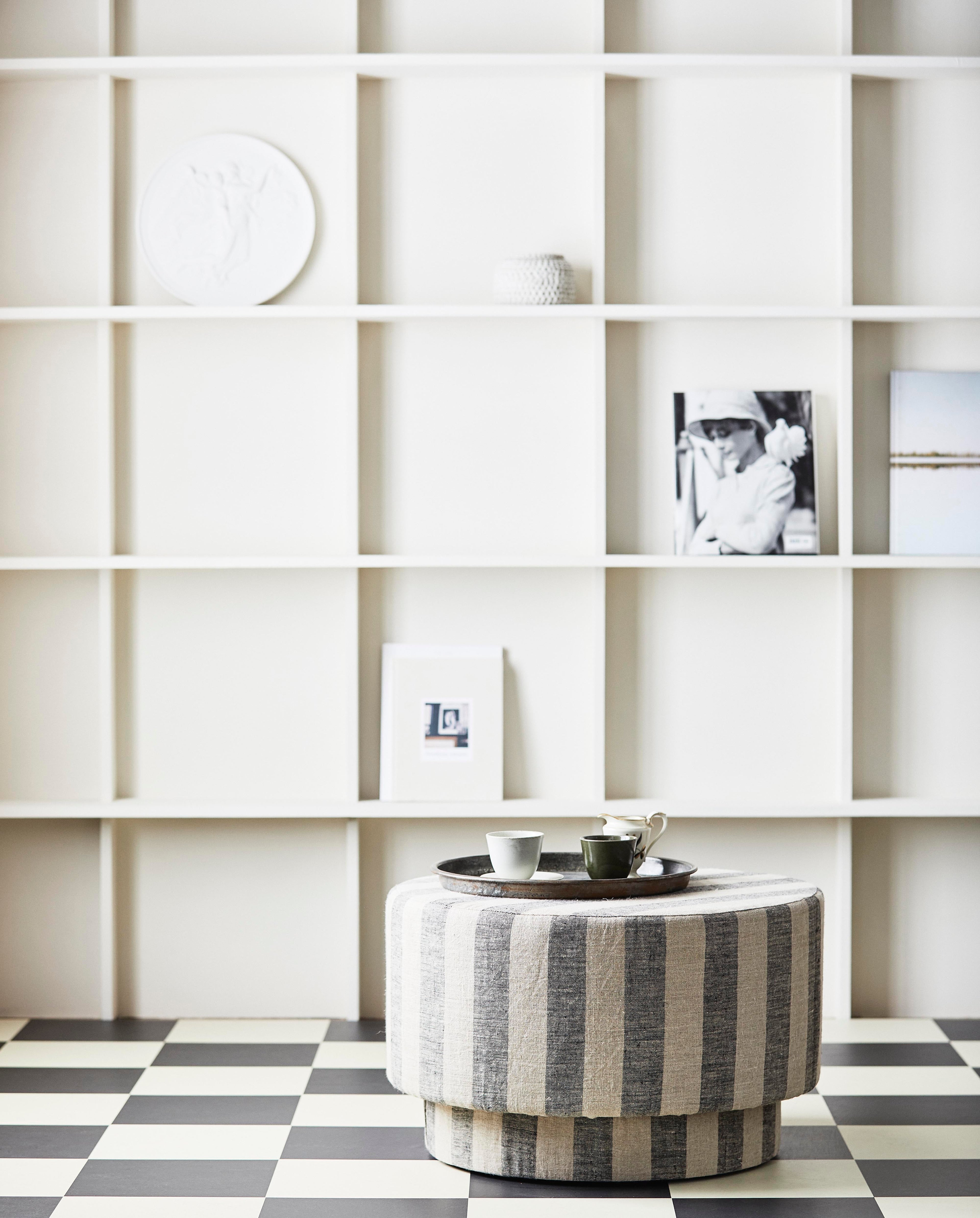 Pufe LADOGA - bege/cinza