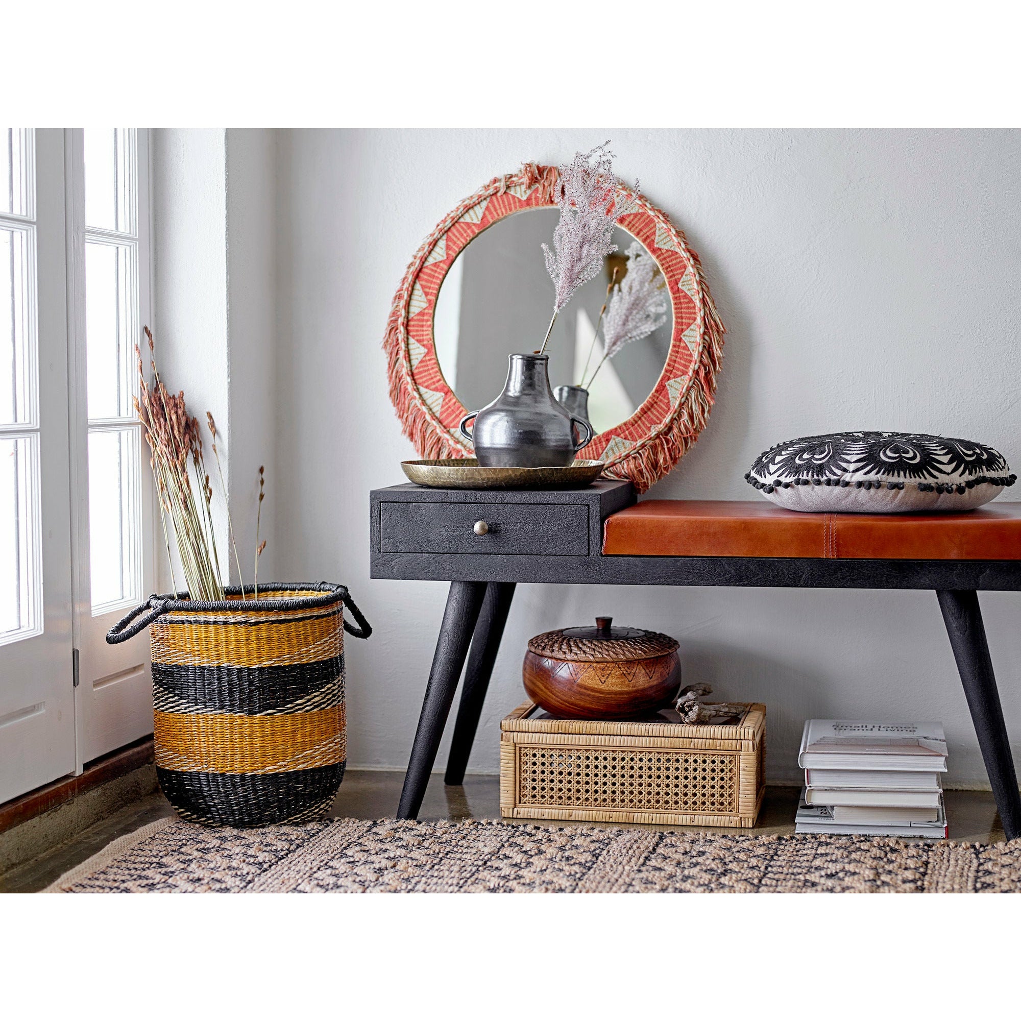 Bloomingville Lally Æske m/Låg, Natur, Rattan - Bloomingville - DesignGaragen.dk