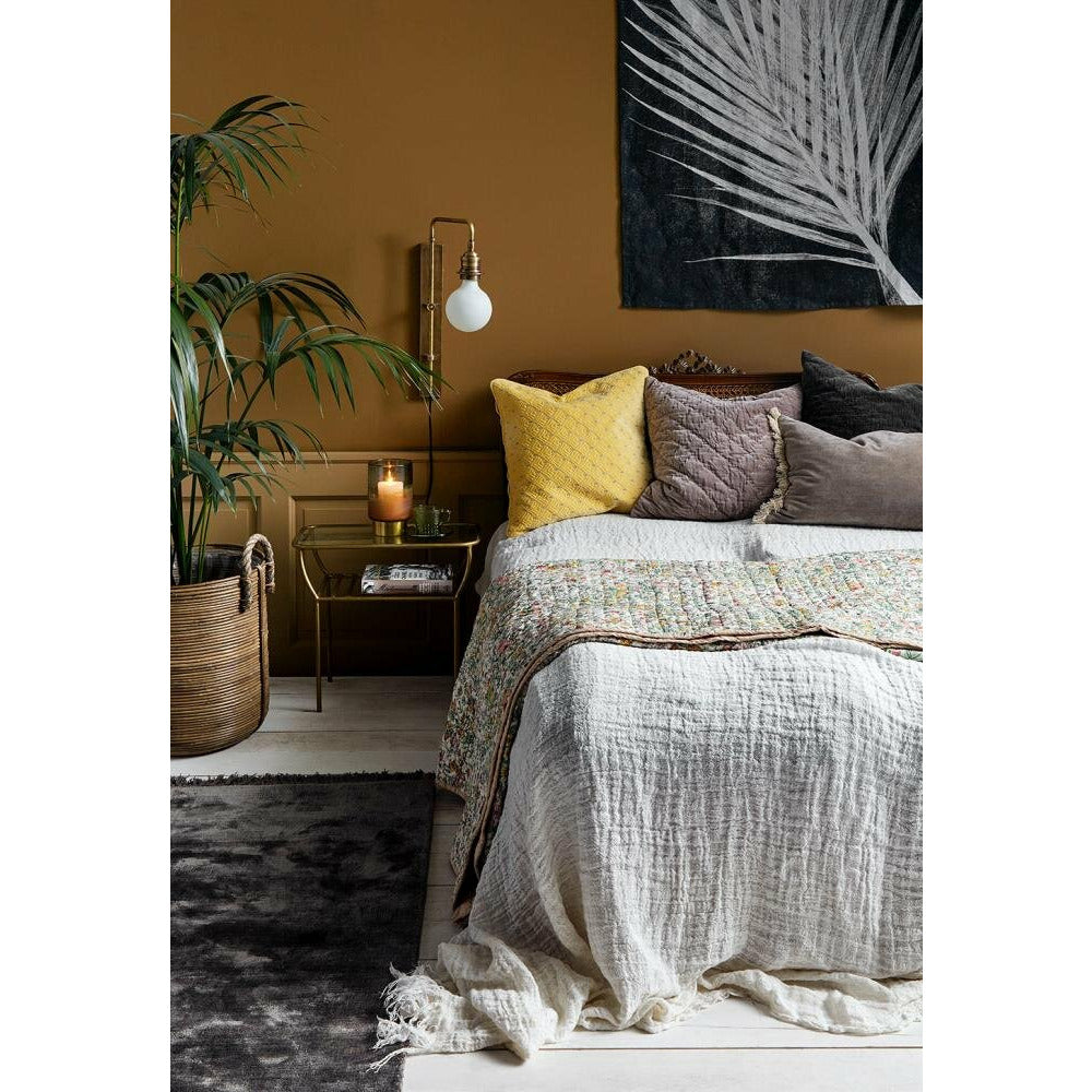 Carpete nobre com franjas - 160x240 - cinza quente