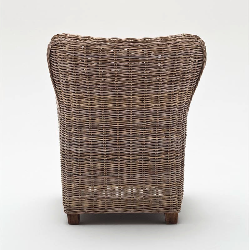 Wickerworks Queen Håndflettet Lænestol i Naturligt Rattan med Hynder - NovaSolo - DesignGaragen.dk