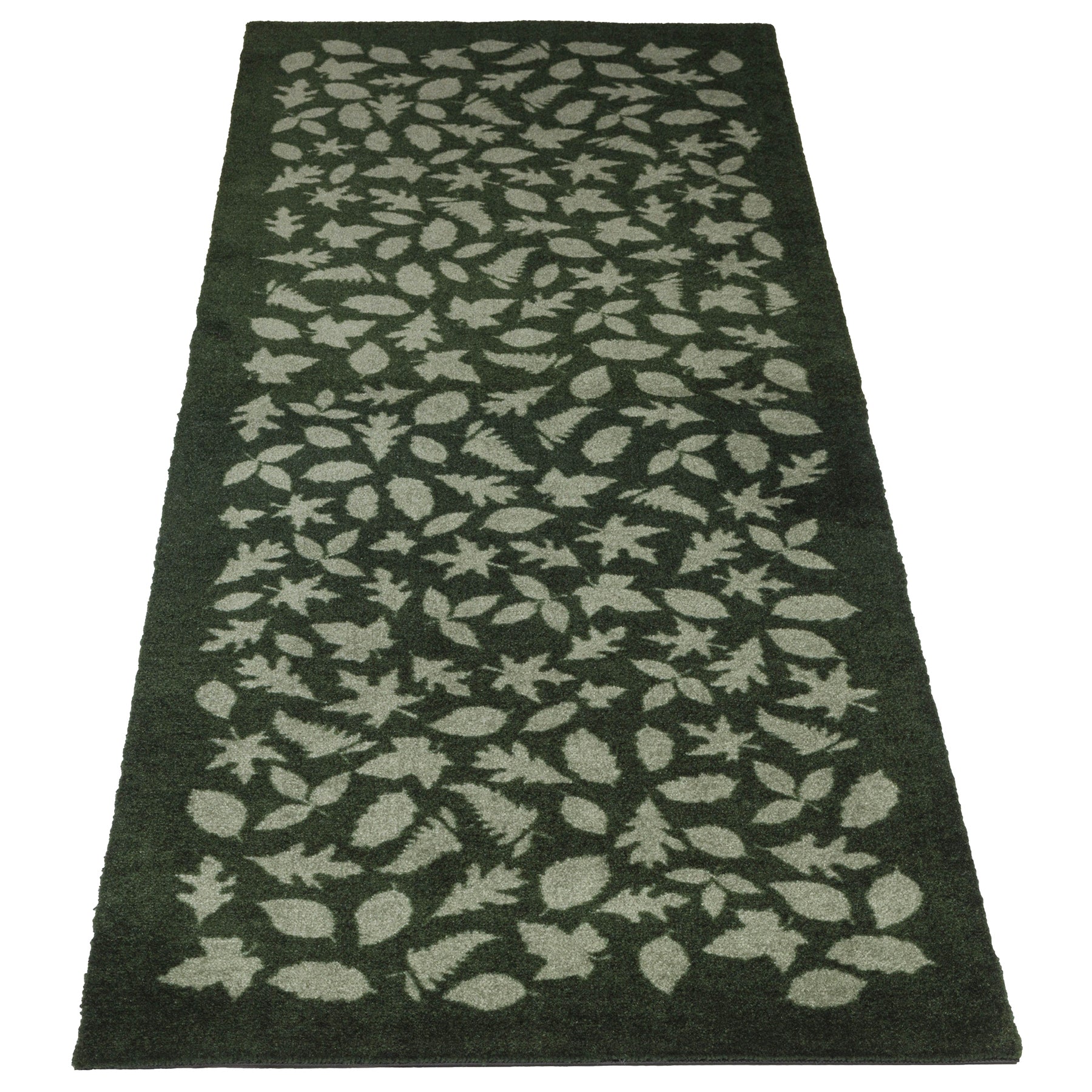 GULVMÅTTE 67 x 200 CM - LEAVES/DARK GREEN - Tica Copenhagen - DesignGaragen.dk
