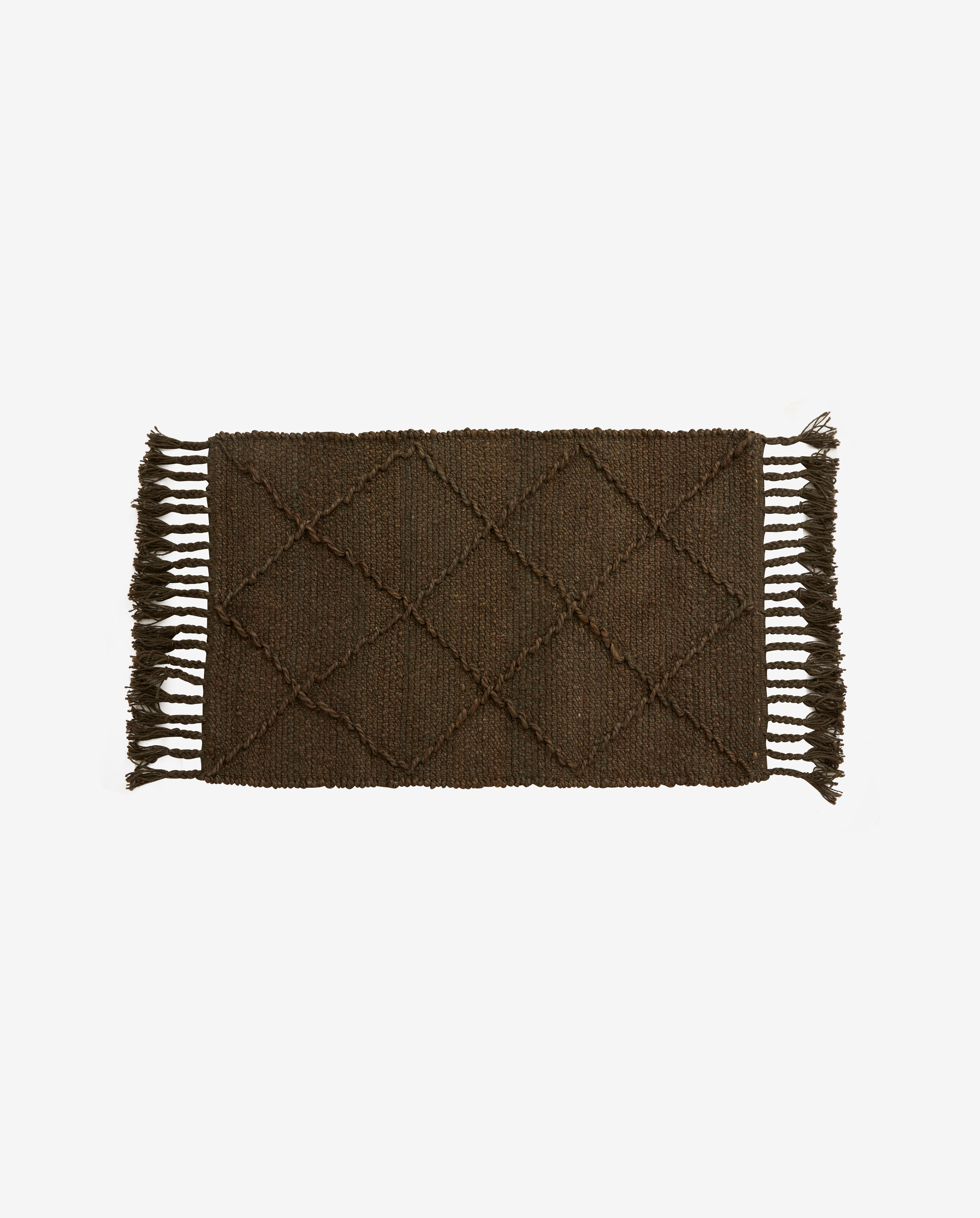 Cobertor de Jutan na juta 60x90 cm - marrom/verde