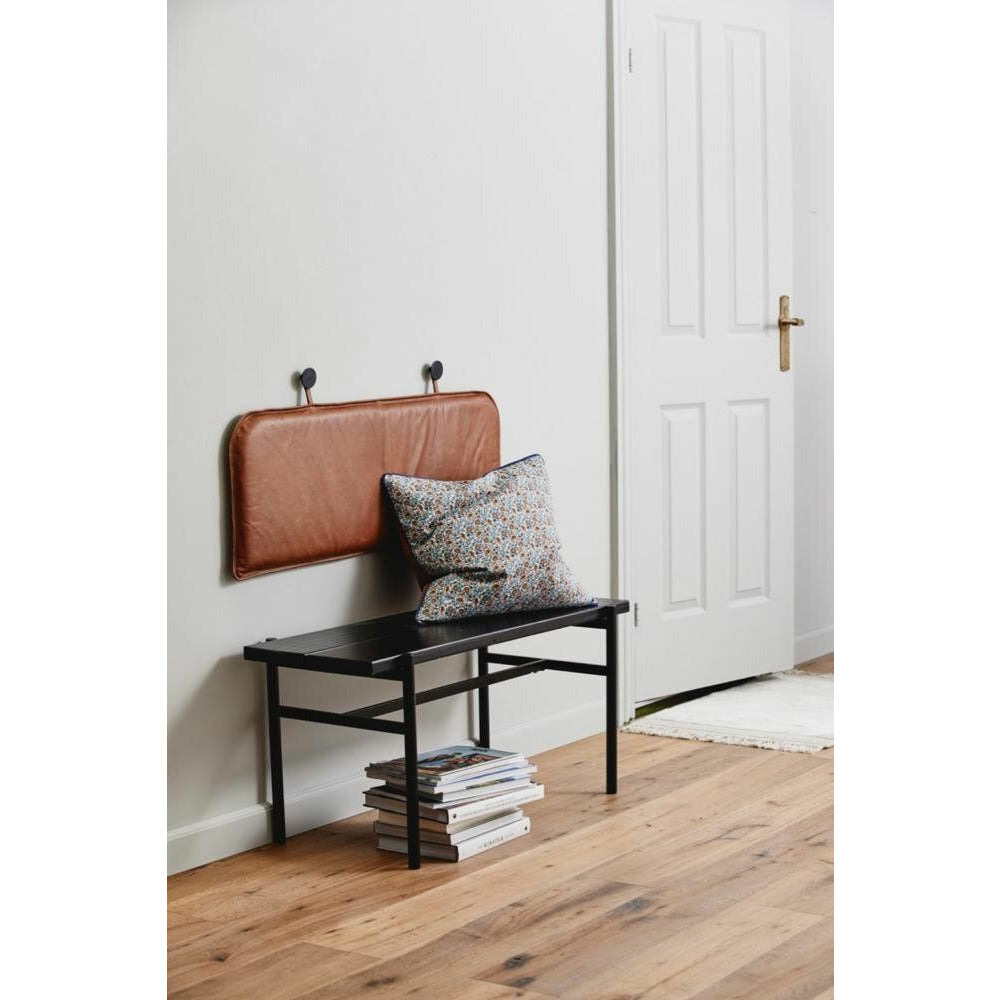 Nordal Ticino Bed War / Back Cand em couro - 100 cm - marrom